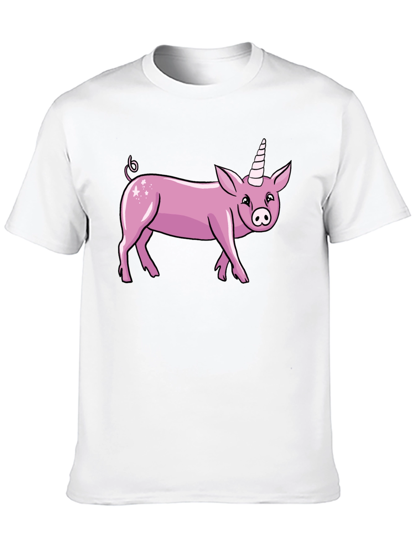 Black Pig Unicorn Graphic T-Shirt view 10
