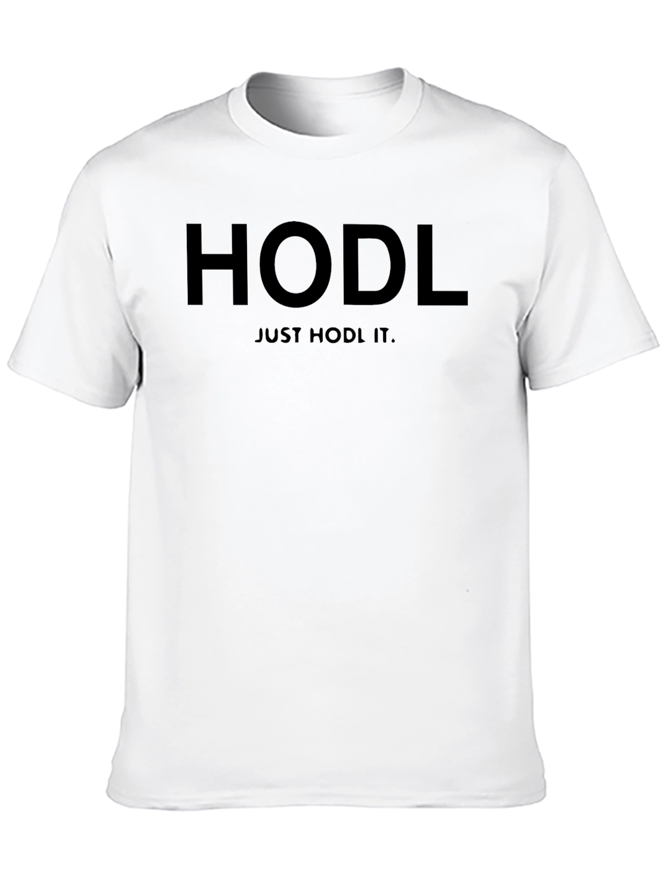 Black HODL Just HODL It. Black Crypto T-Shirt view 10