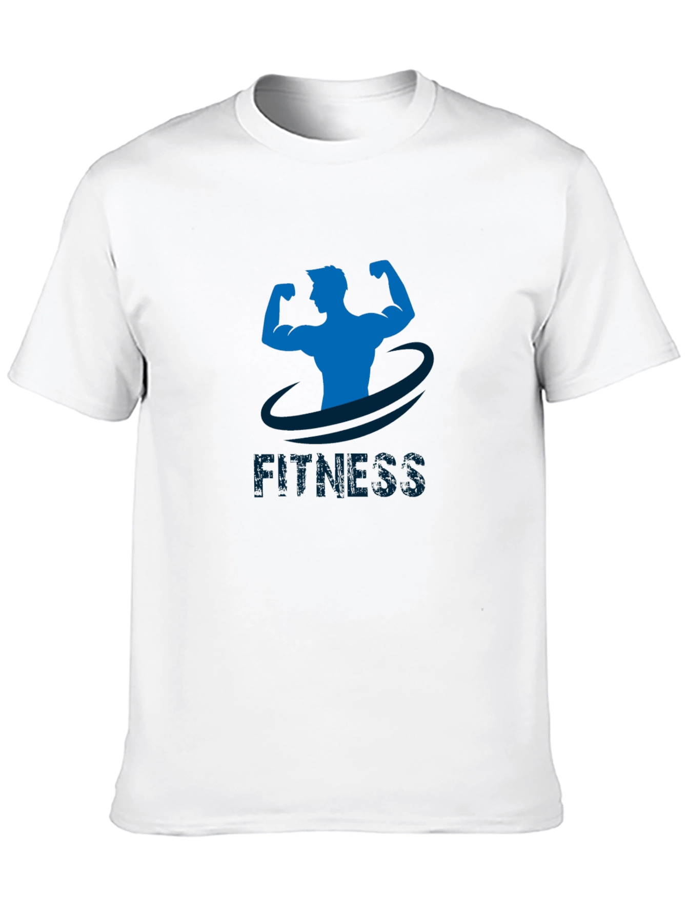 Black Fitness Graphic Tee - Black Cotton Gym Shirt view 10
