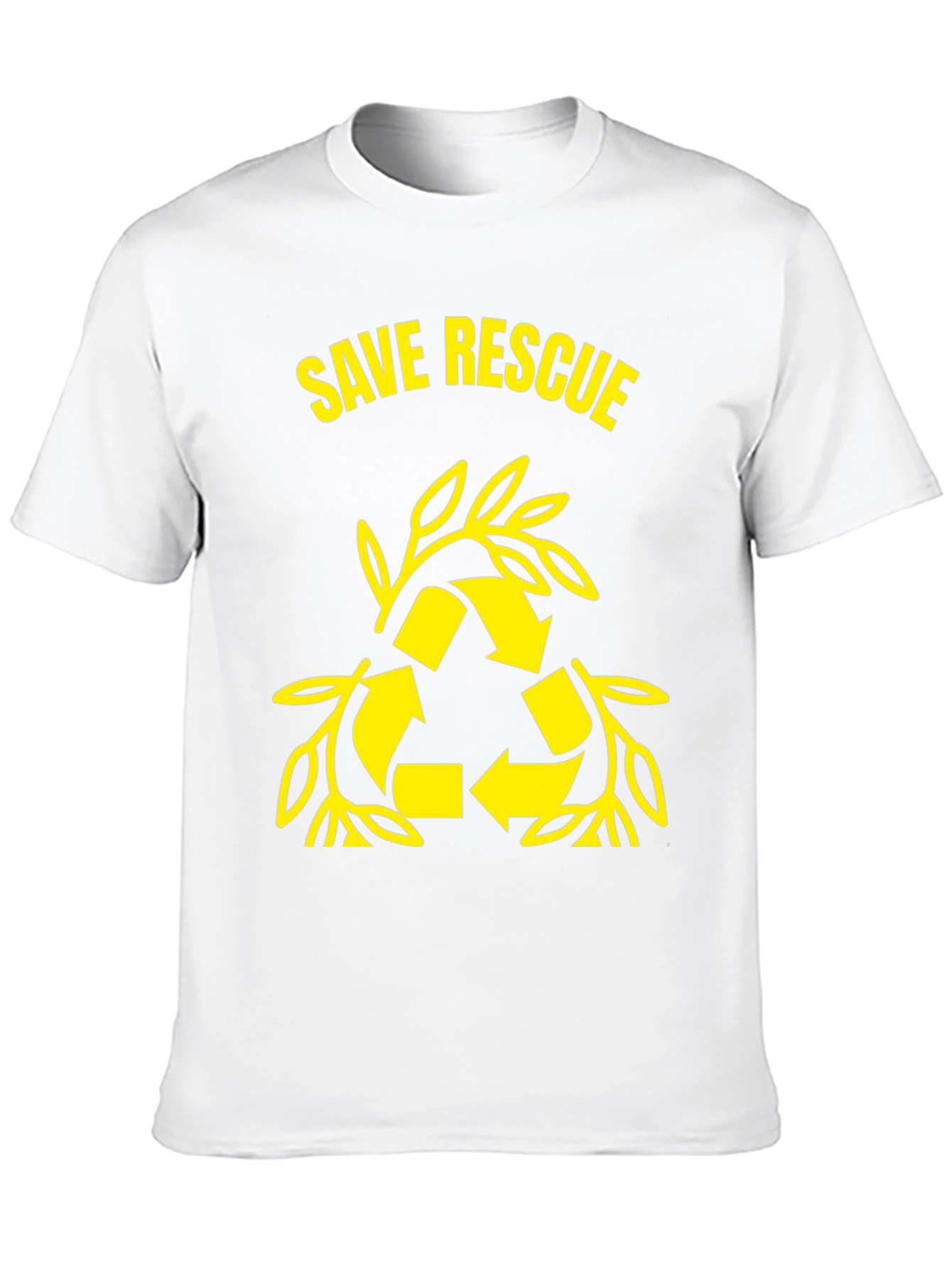 Black Save Rescue Graphic Tee - Eco Friendly T-Shirt view 10