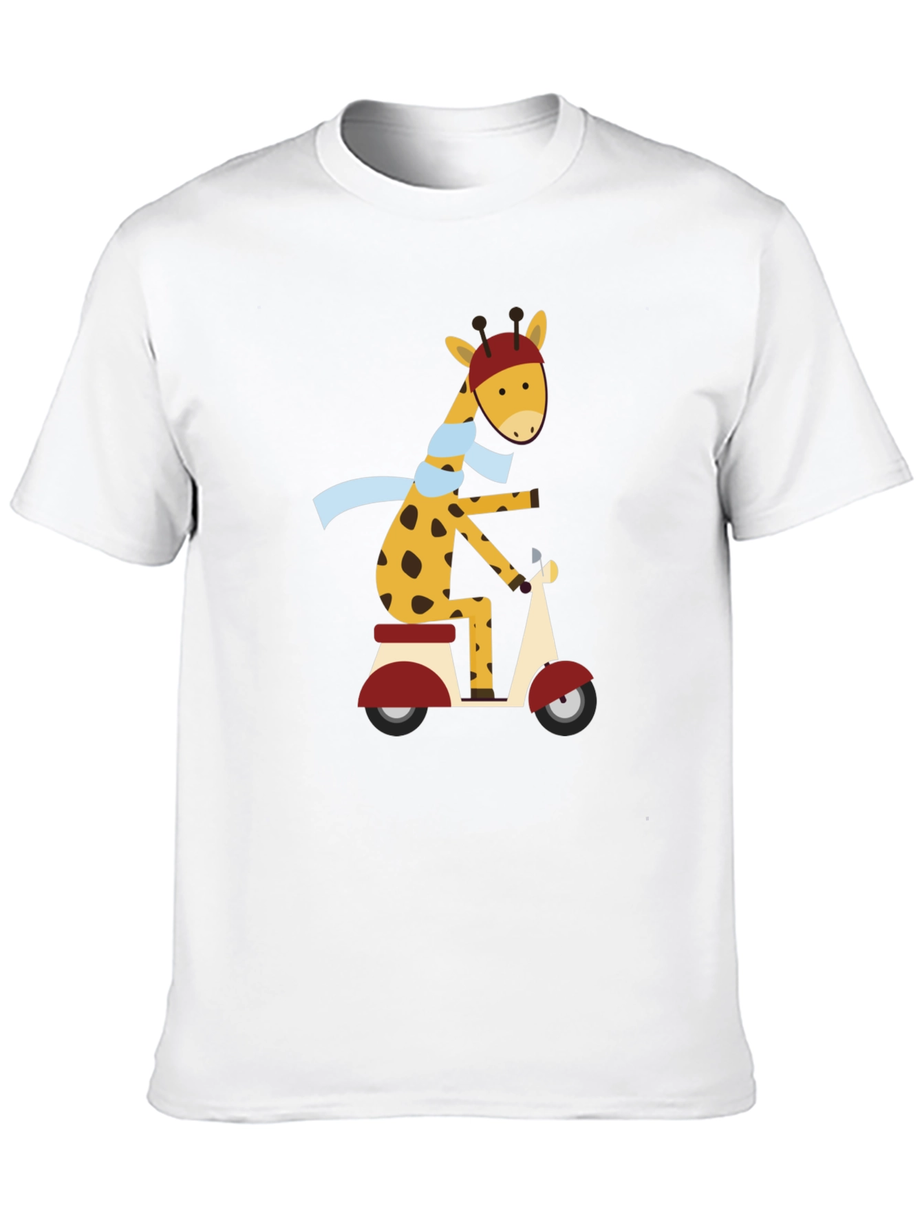 Black Giraffe Scooter Graphic Tee - Cute Black T-Shirt view 10