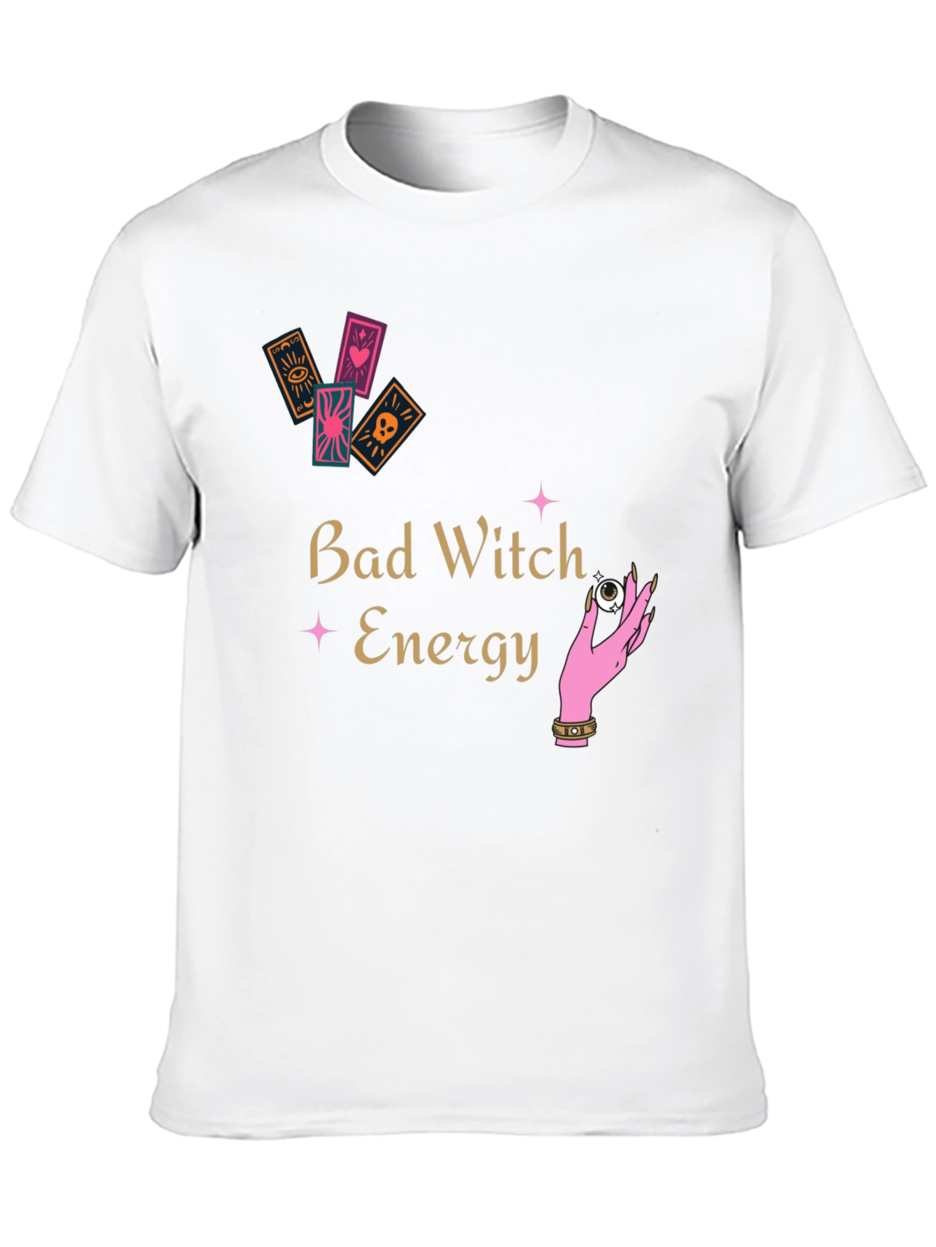 Black Bad Witch Energy Graphic Tee - Unisex Black T-Shirt view 10