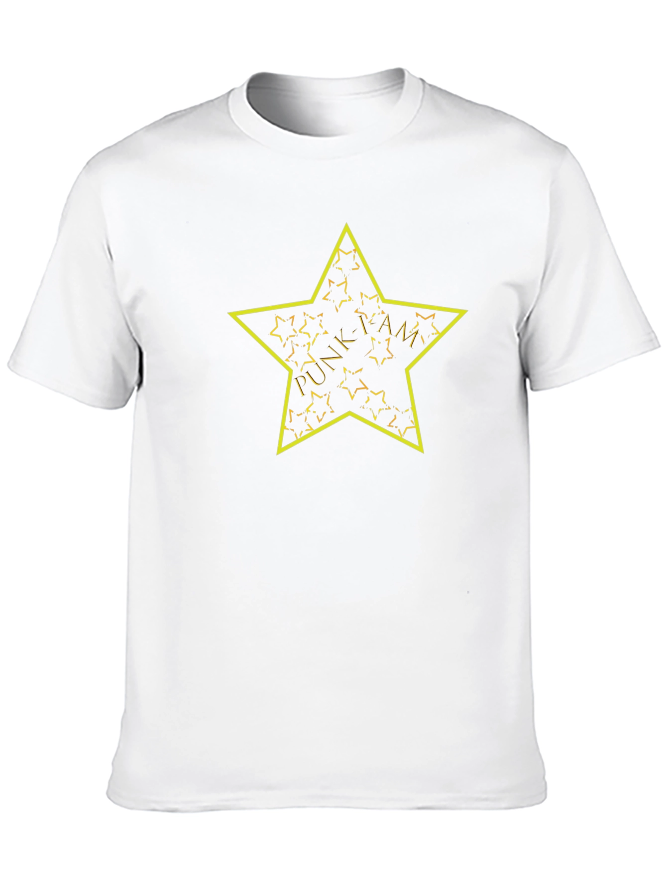 Black Punk-I-Am Star Graphic Tee - Black Cotton T-Shirt view 10