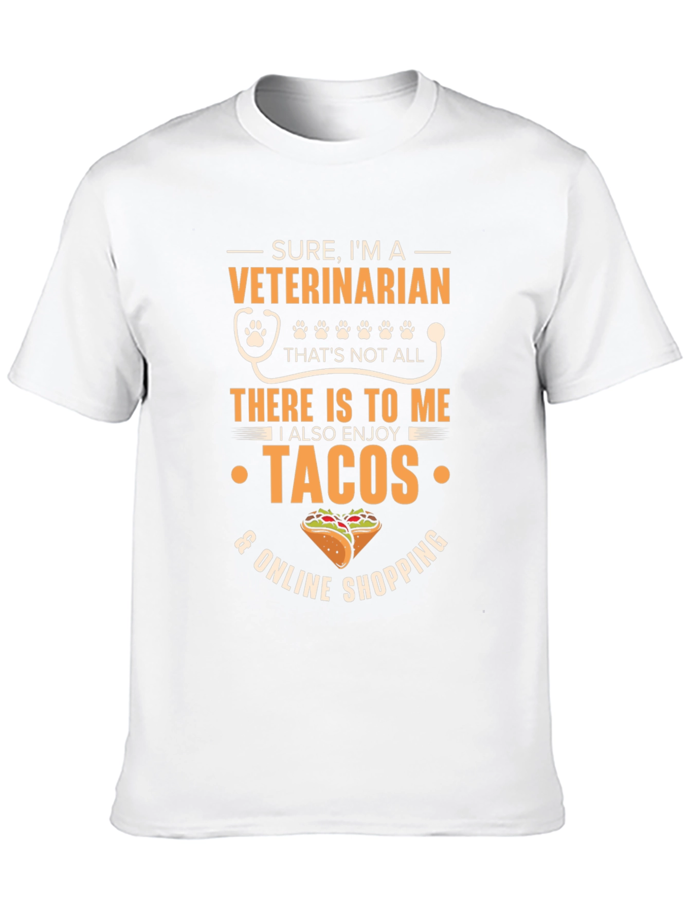 Black Veterinarian Tacos & Online Shopping T-Shirt view 10