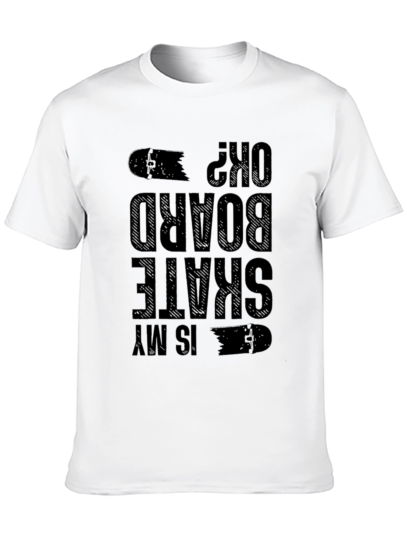 Black Is My Skateboard OK? Graphic Tee - Black Cotton view 10