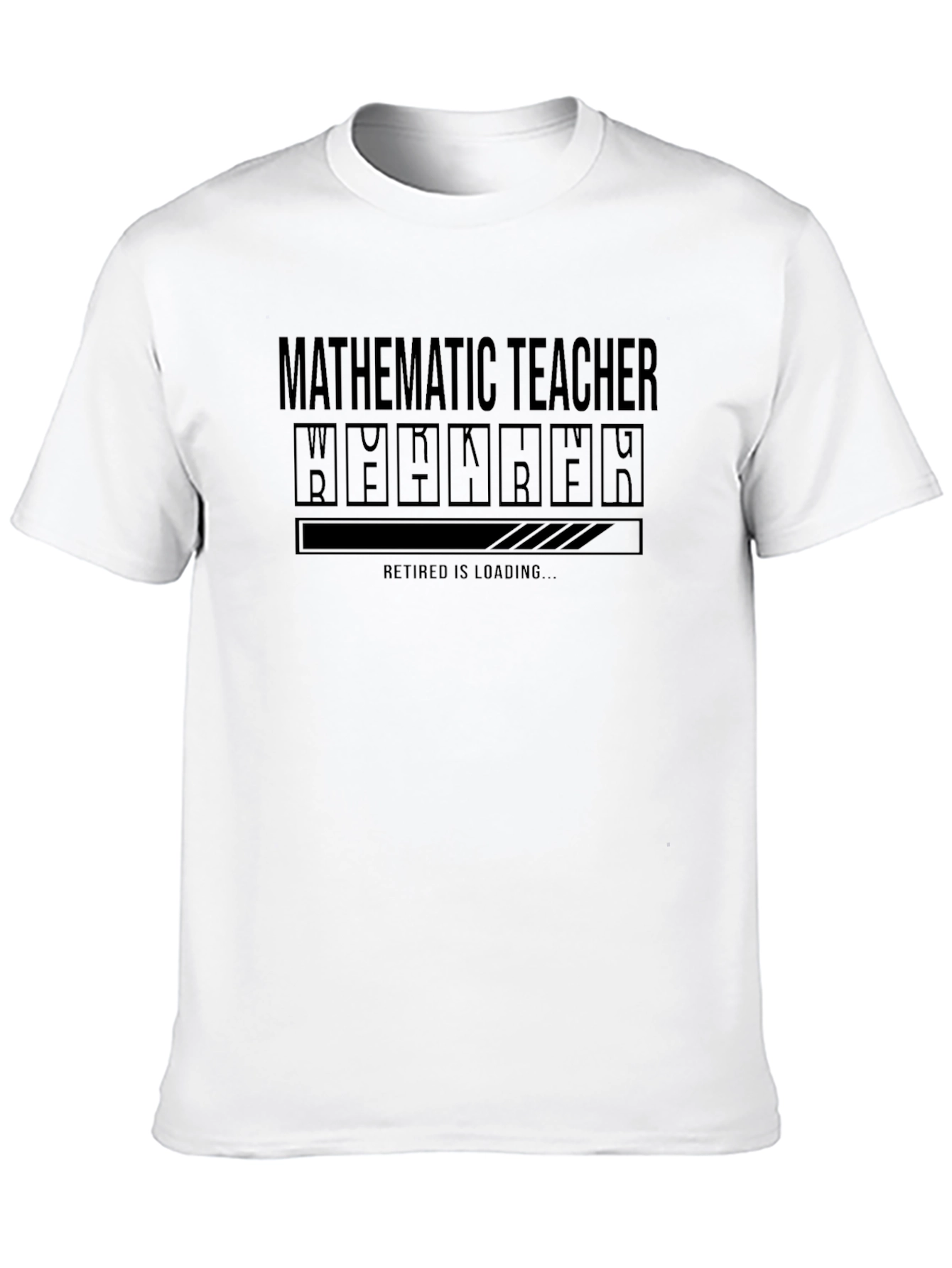 Black Mathematic Teacher Retirement Loading T-Shirt view 10