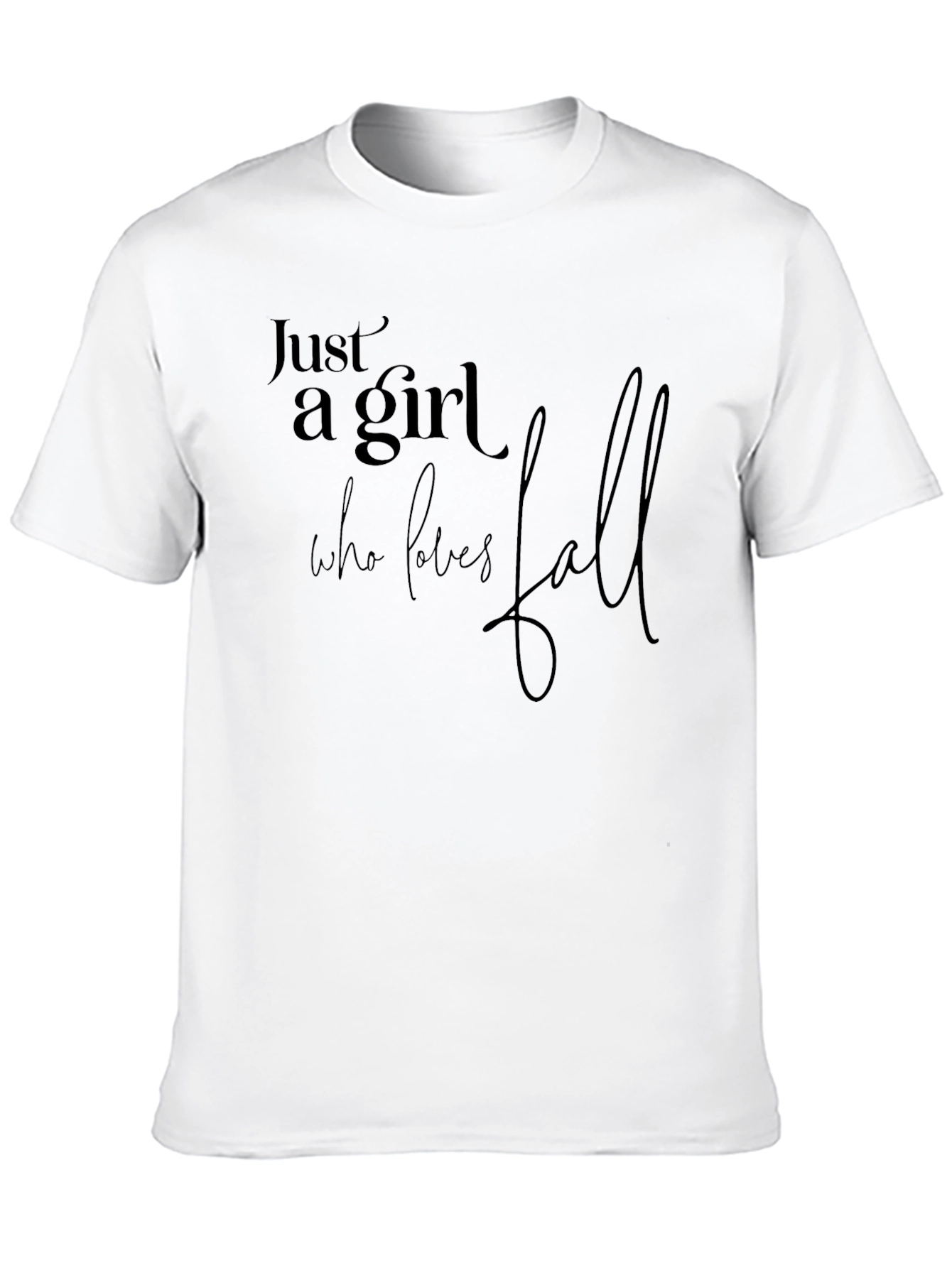 Black Just a Girl Who Loves Fall - Graphic Tee view 10