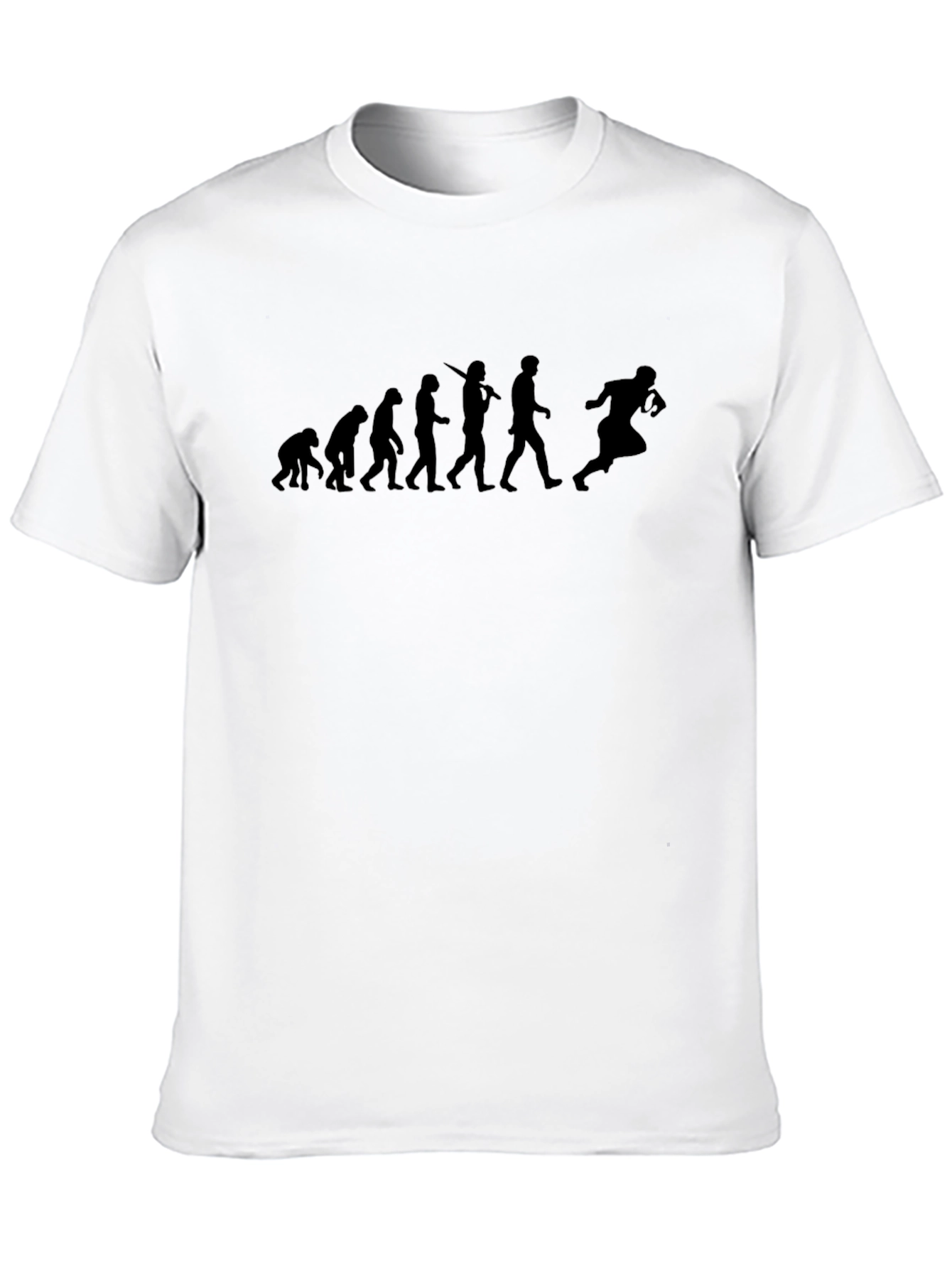Black Evolution of Football T-Shirt - Black Graphic Tee view 10
