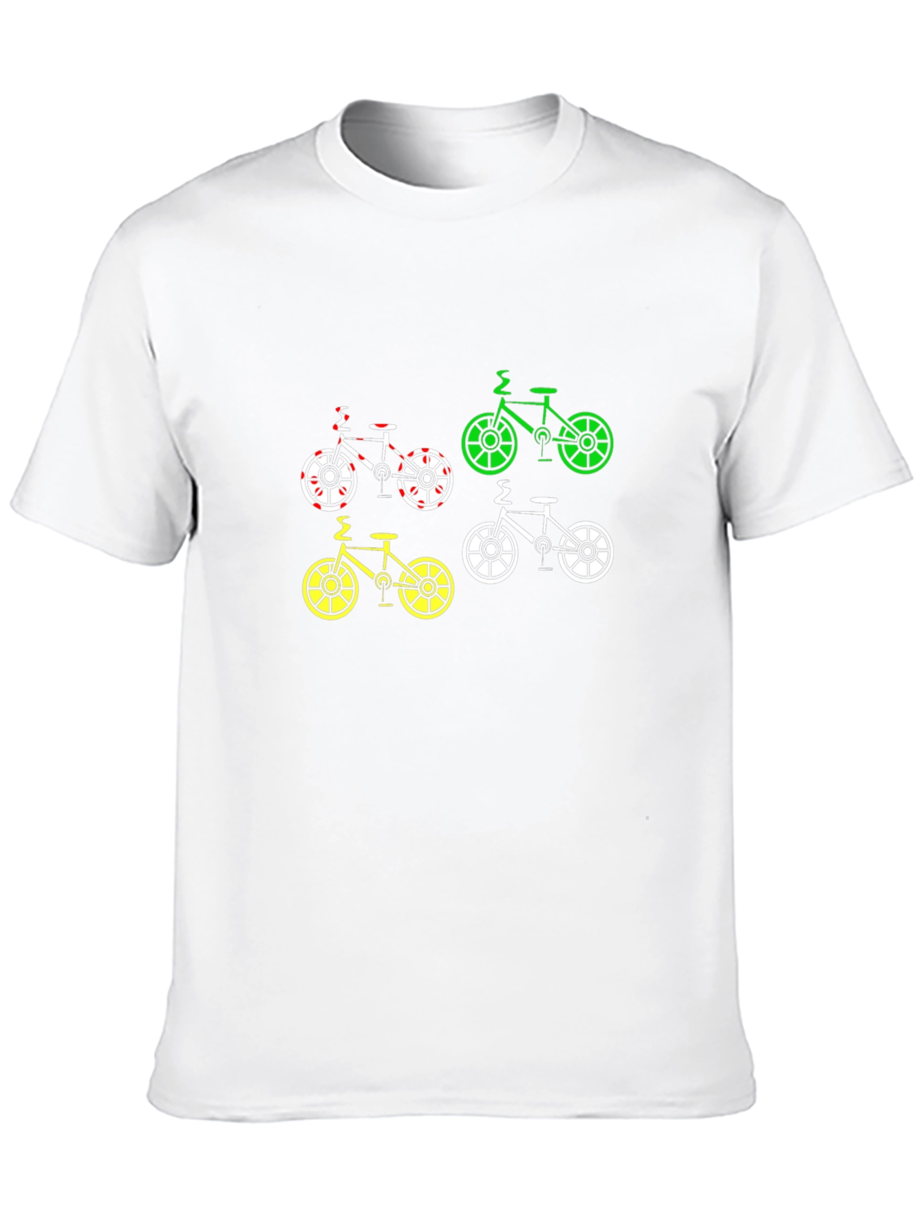 Black Colorful Bike Graphic Tee - Black Cotton Shirt view 10