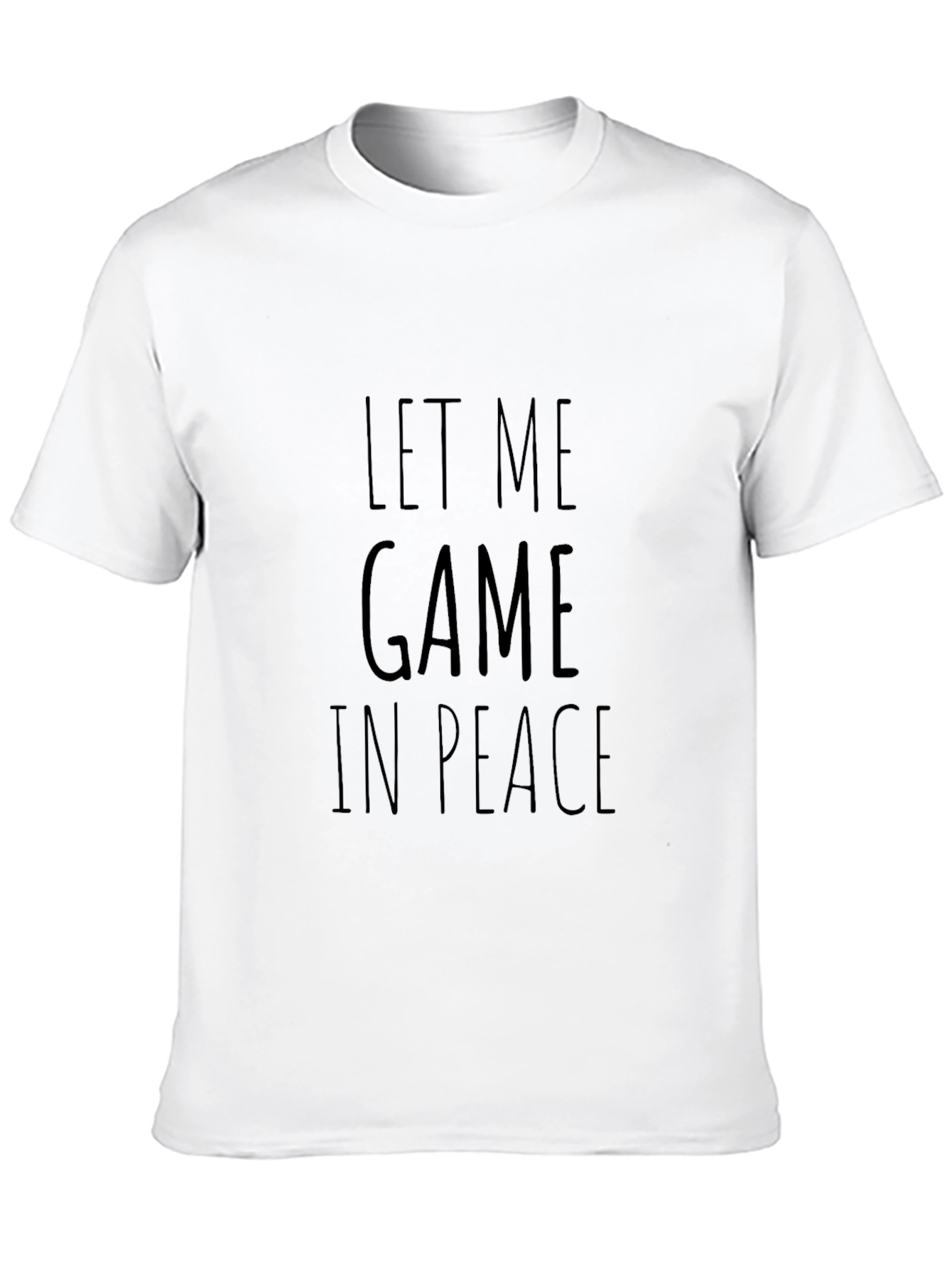 Black Let Me Game in Peace Black T-Shirt view 10