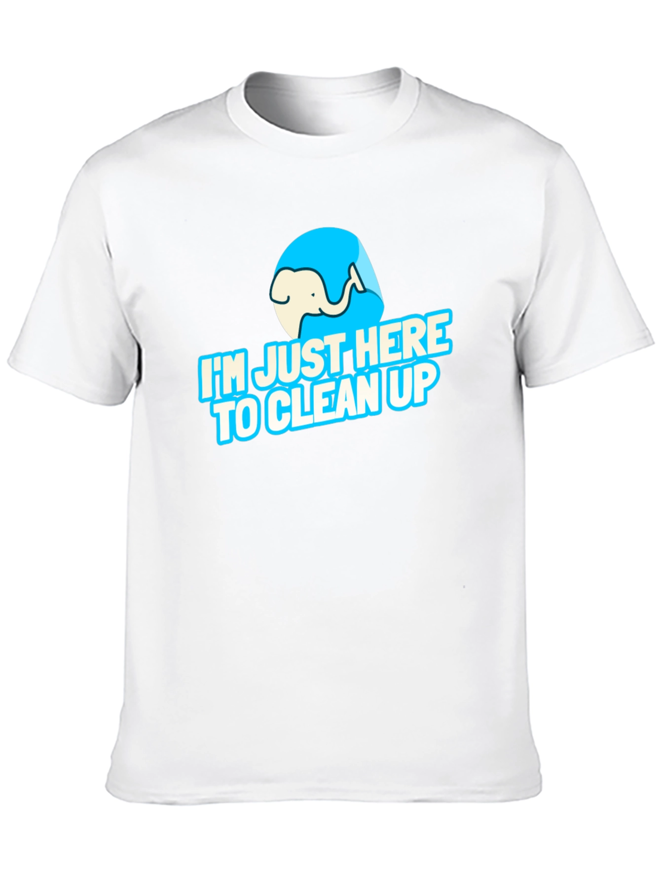 Black I'm Just Here to Clean Up Graphic Tee view 10