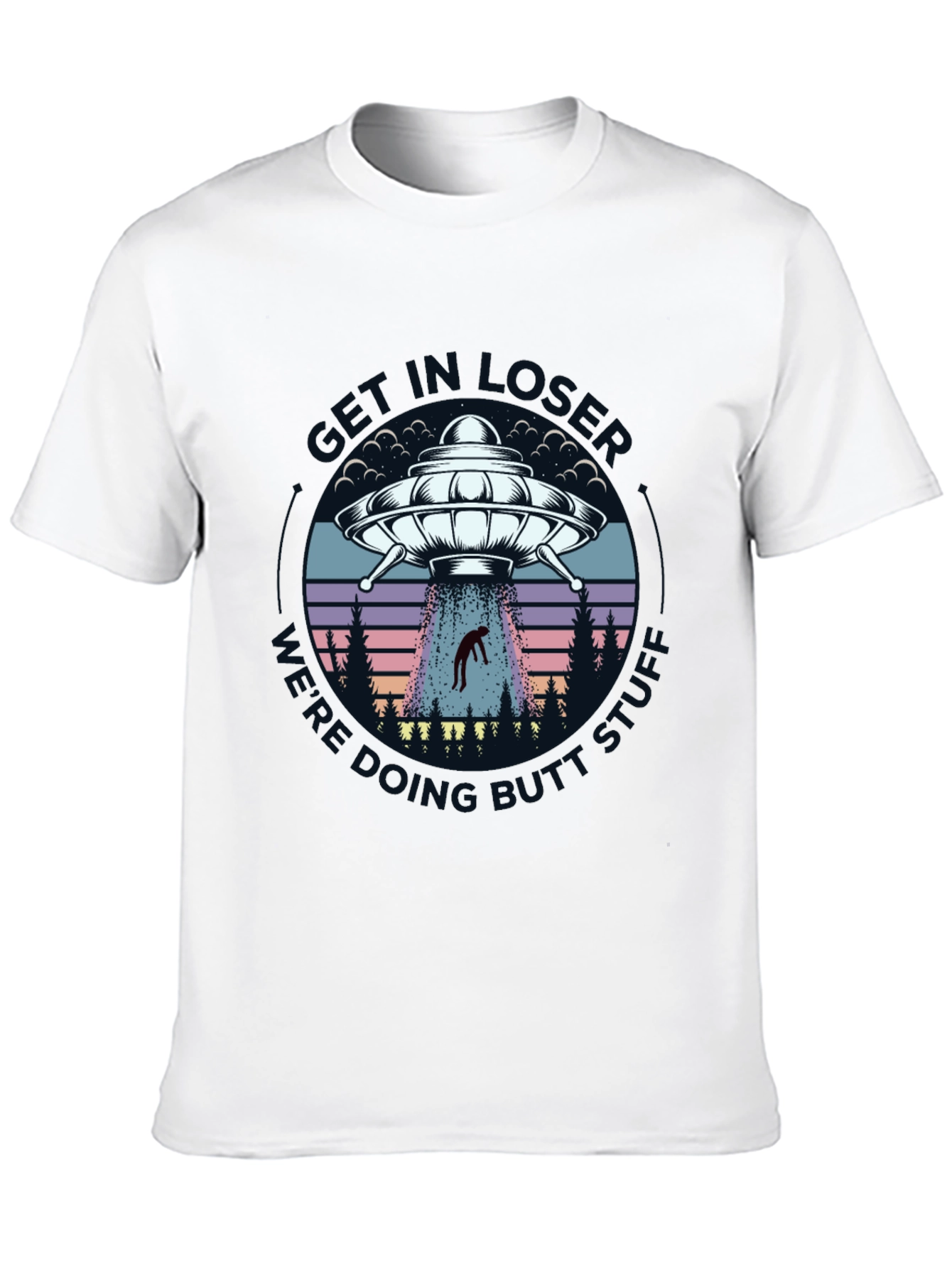 Black Alien Abduction Graphic Tee - Sci-Fi Humor view 10