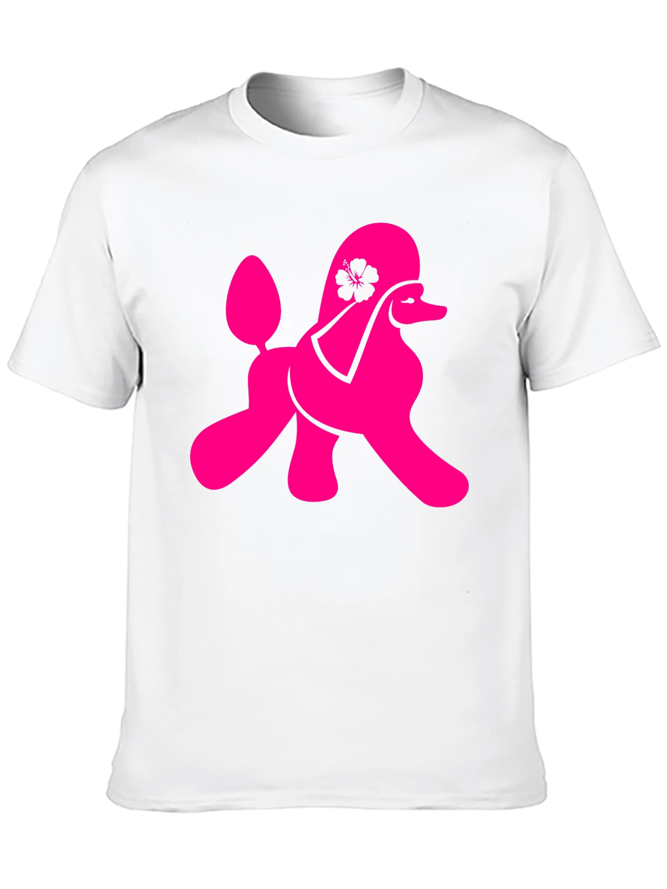 Black Poodle Graphic Tee - Black Cotton Blend T-Shirt view 10