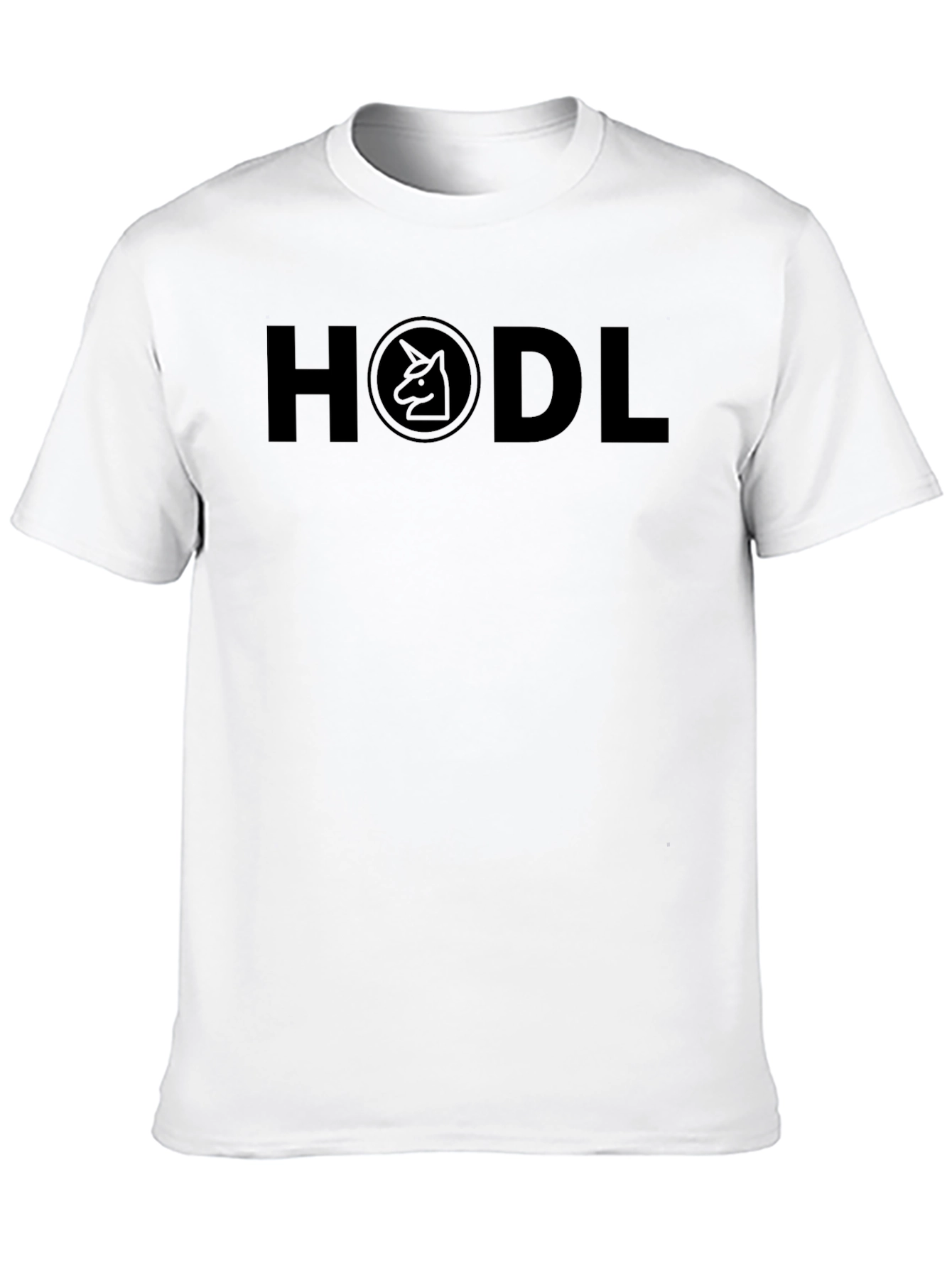 Black HODL Crypto Unicorn Black T-Shirt view 10