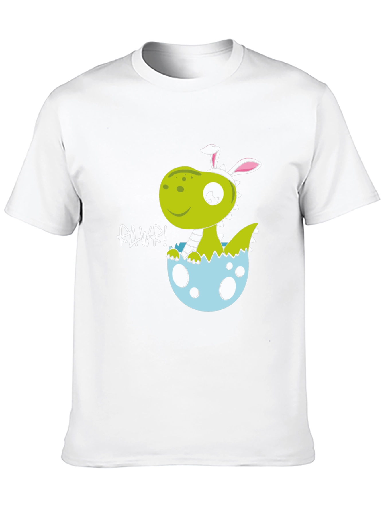Black Dino Easter Egg T-Shirt - "Rawr!" Cute Design view 10