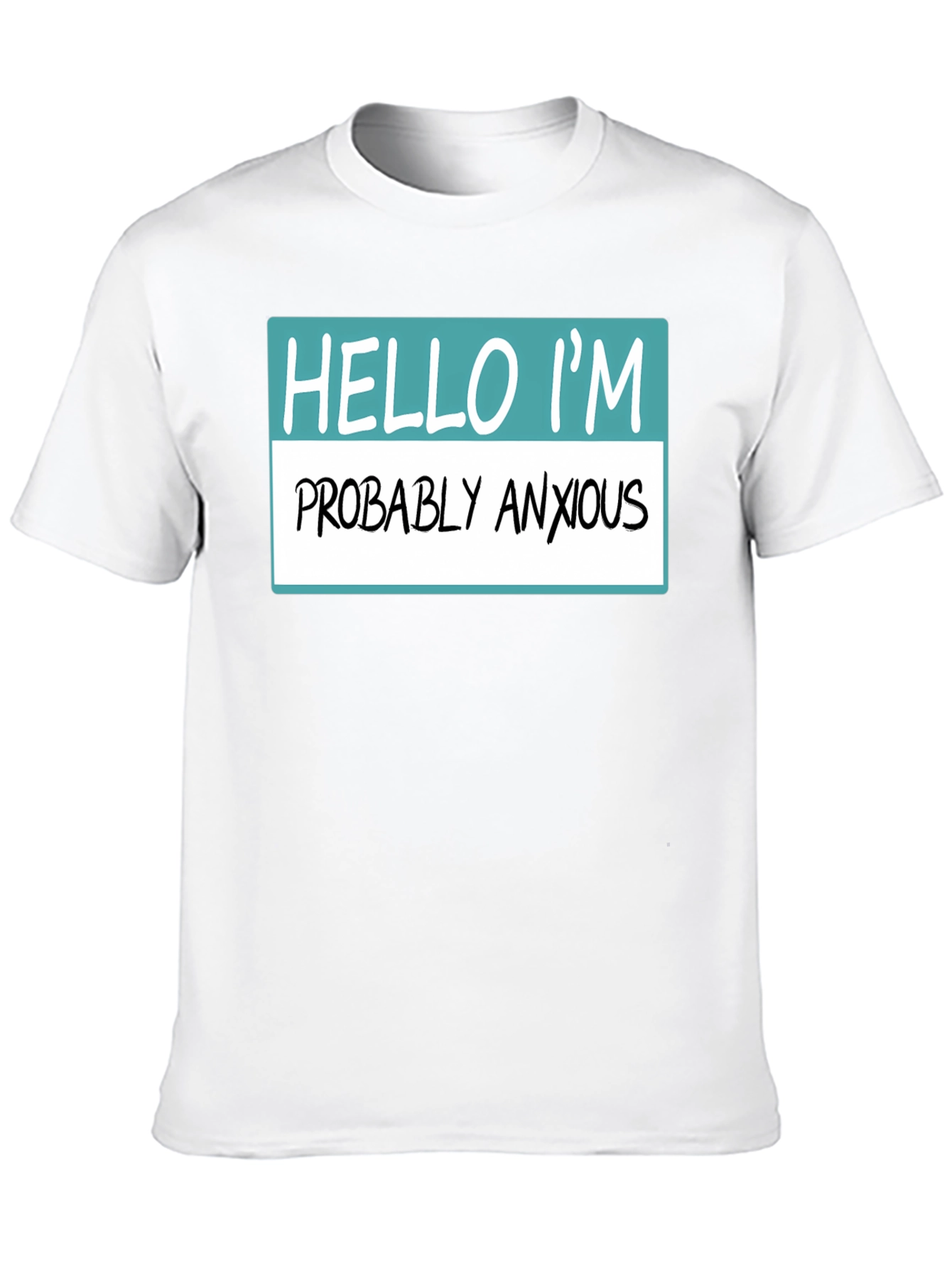 Black Anxious Humor T-Shirt - Novelty Graphic Tee view 10