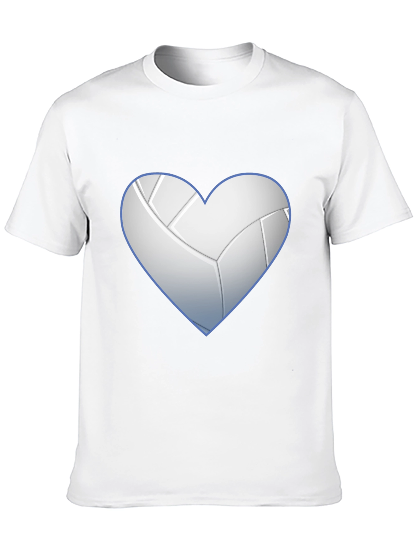 Black Volleyball Heart Graphic Tee - Black Crew Neck T-Shirt view 10