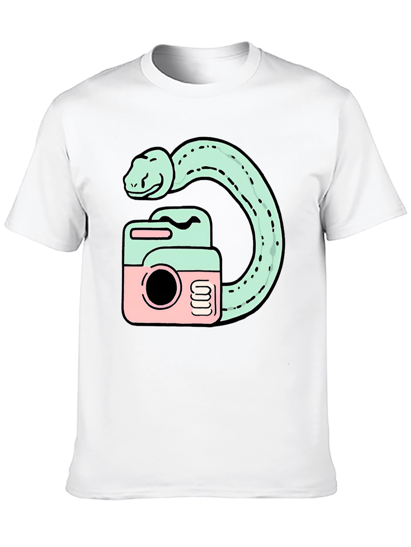 Black Snake Camera Graphic T-Shirt view 10