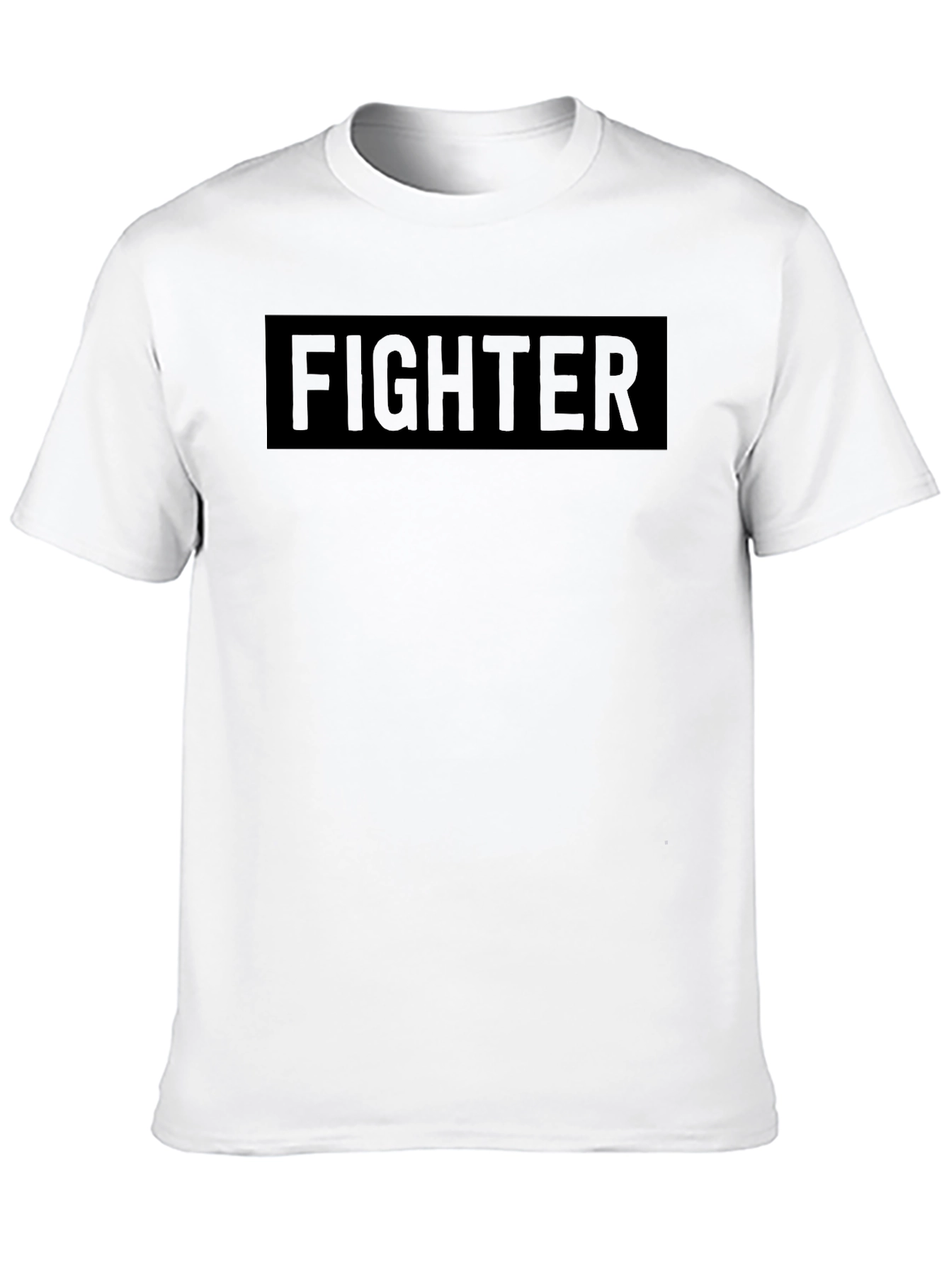 Black Fighter Graphic Tee - Black Crew Neck view 10