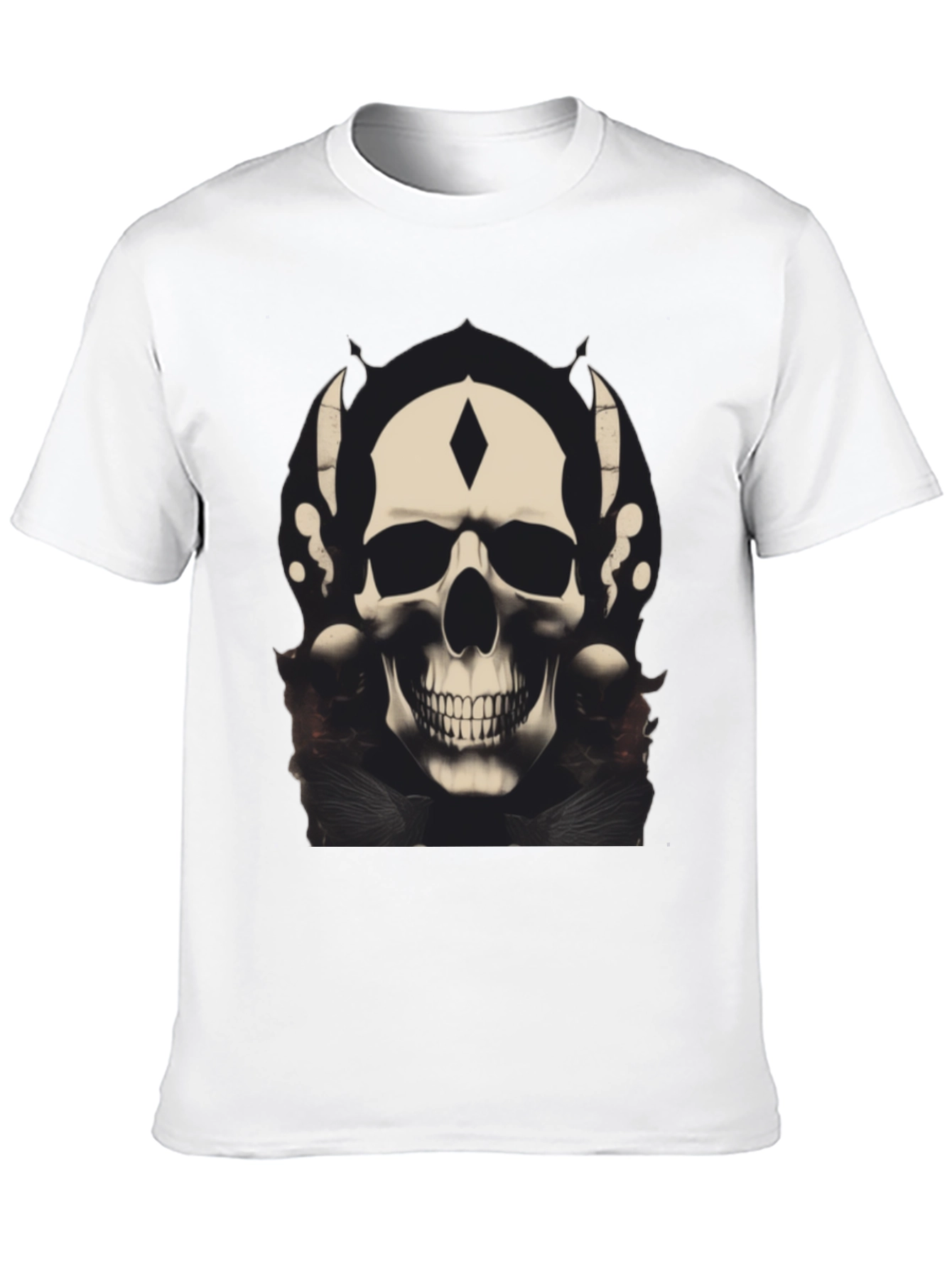 Black Skull Graphic Black T-Shirt view 10