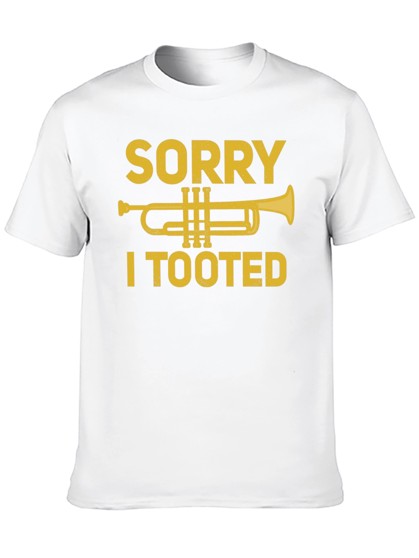 Black Sorry I Tooted Trumpet T-Shirt - Funny Music Tee view 10