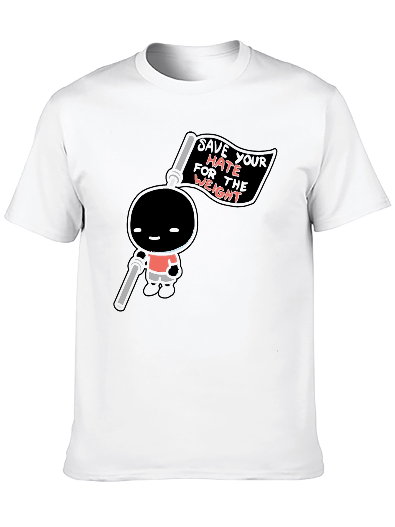 Black Save Your Hate For The Weight Black Graphic Tee view 10