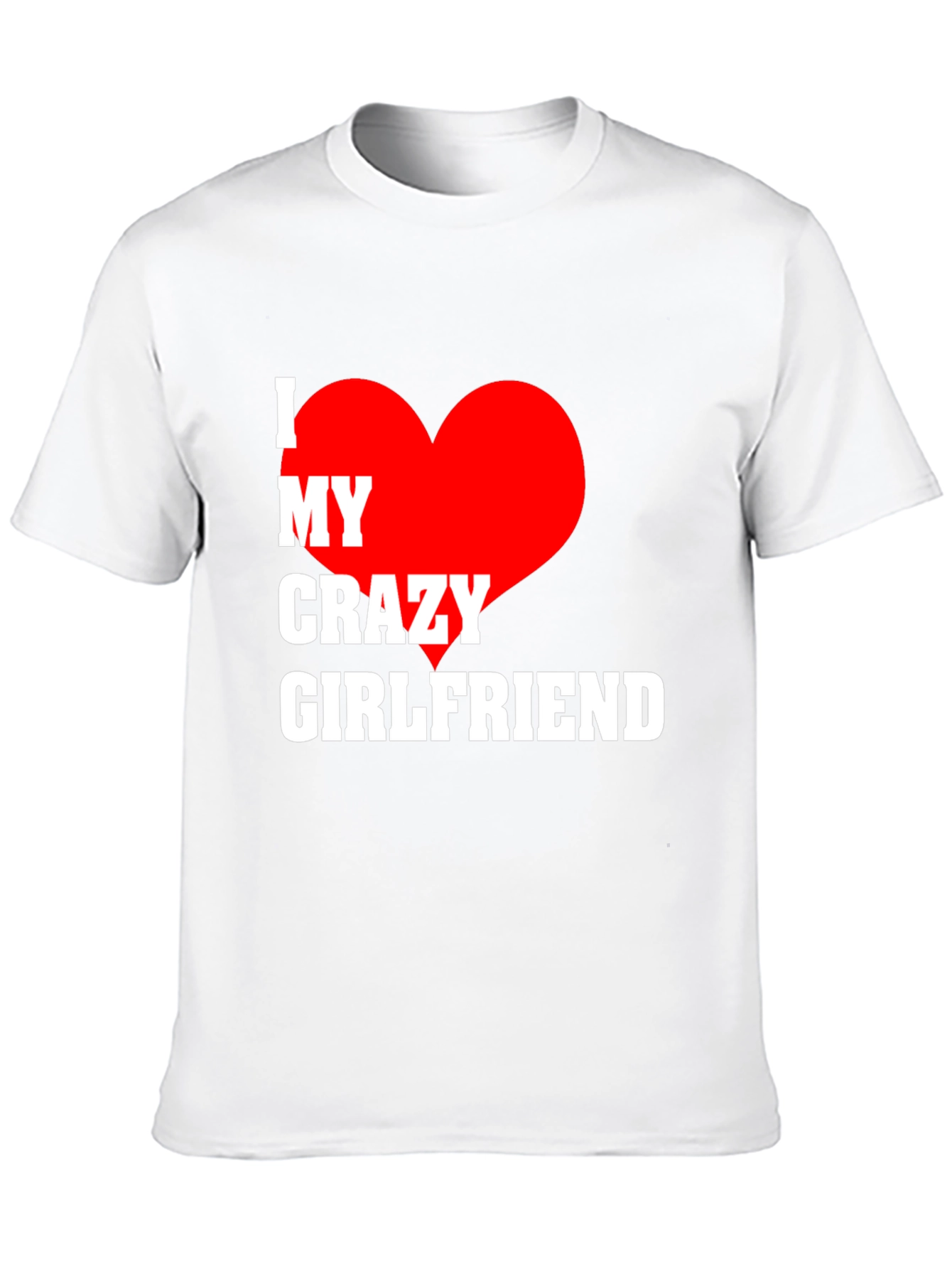 Black I Heart My Crazy Girlfriend Men's T-Shirt view 10