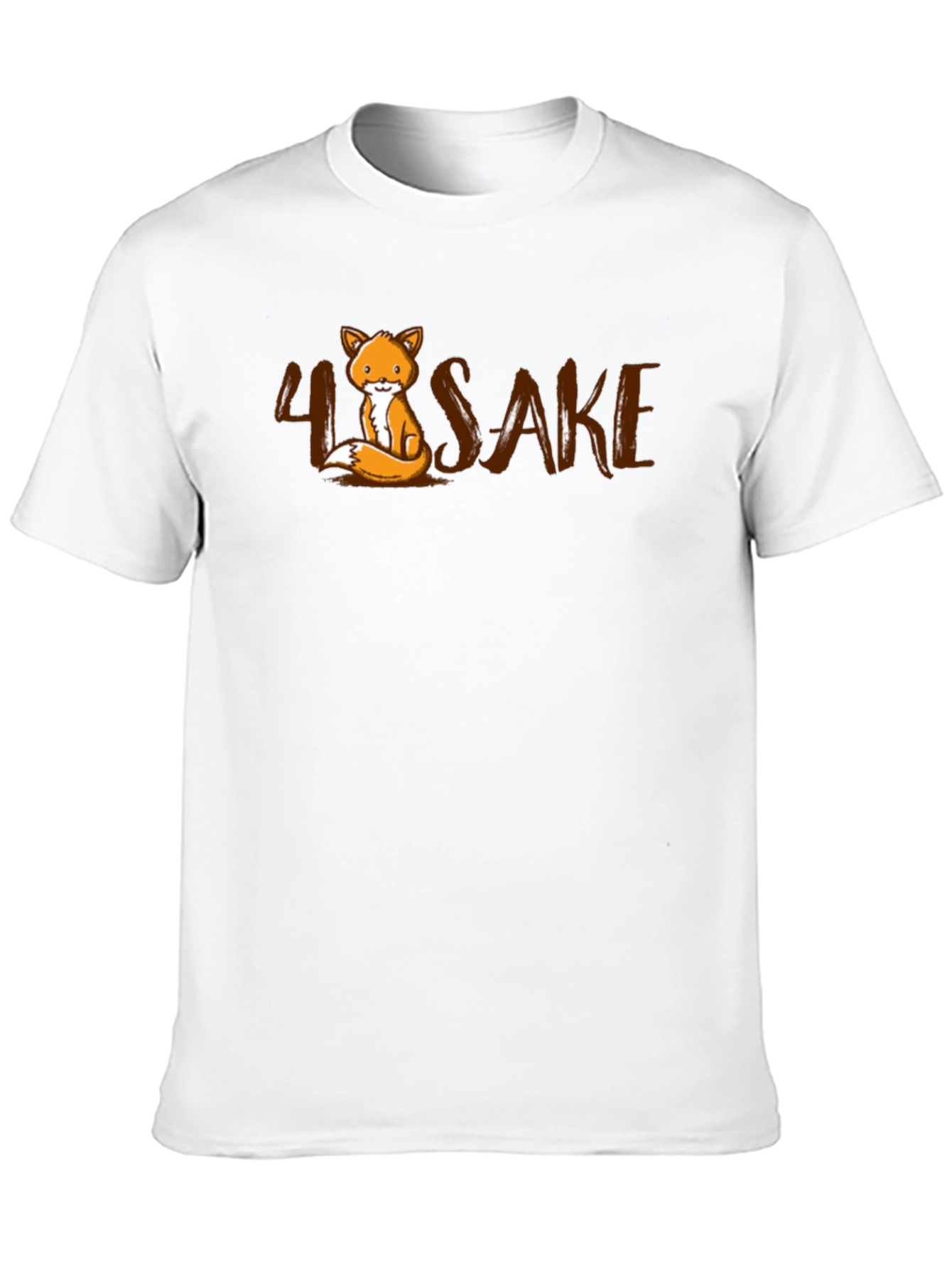 Black Funny "4 Fox Sake" Graphic Novelty T-Shirt view 10
