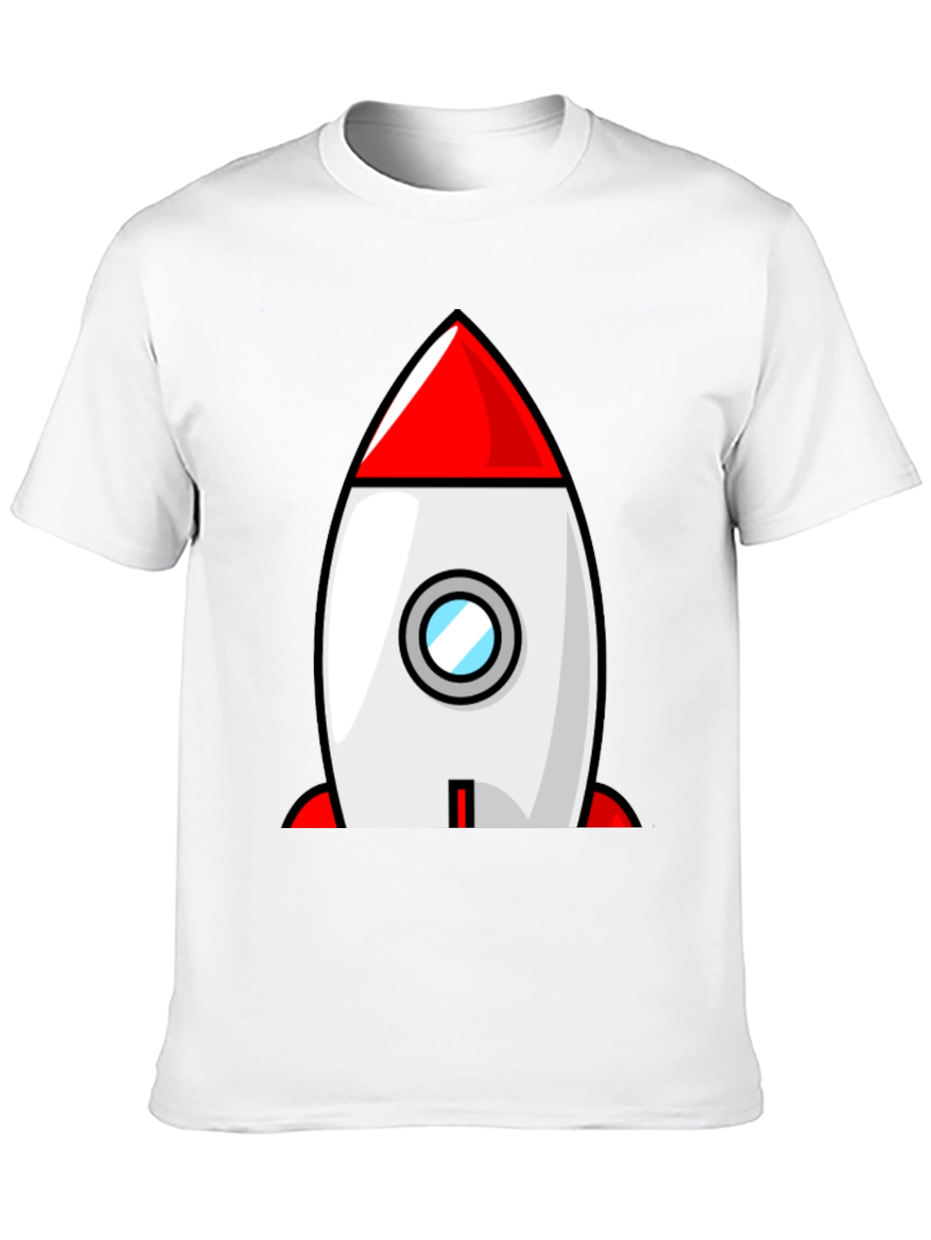 Black Rocket Ship Graphic Tee - Blast Off in Style! view 10
