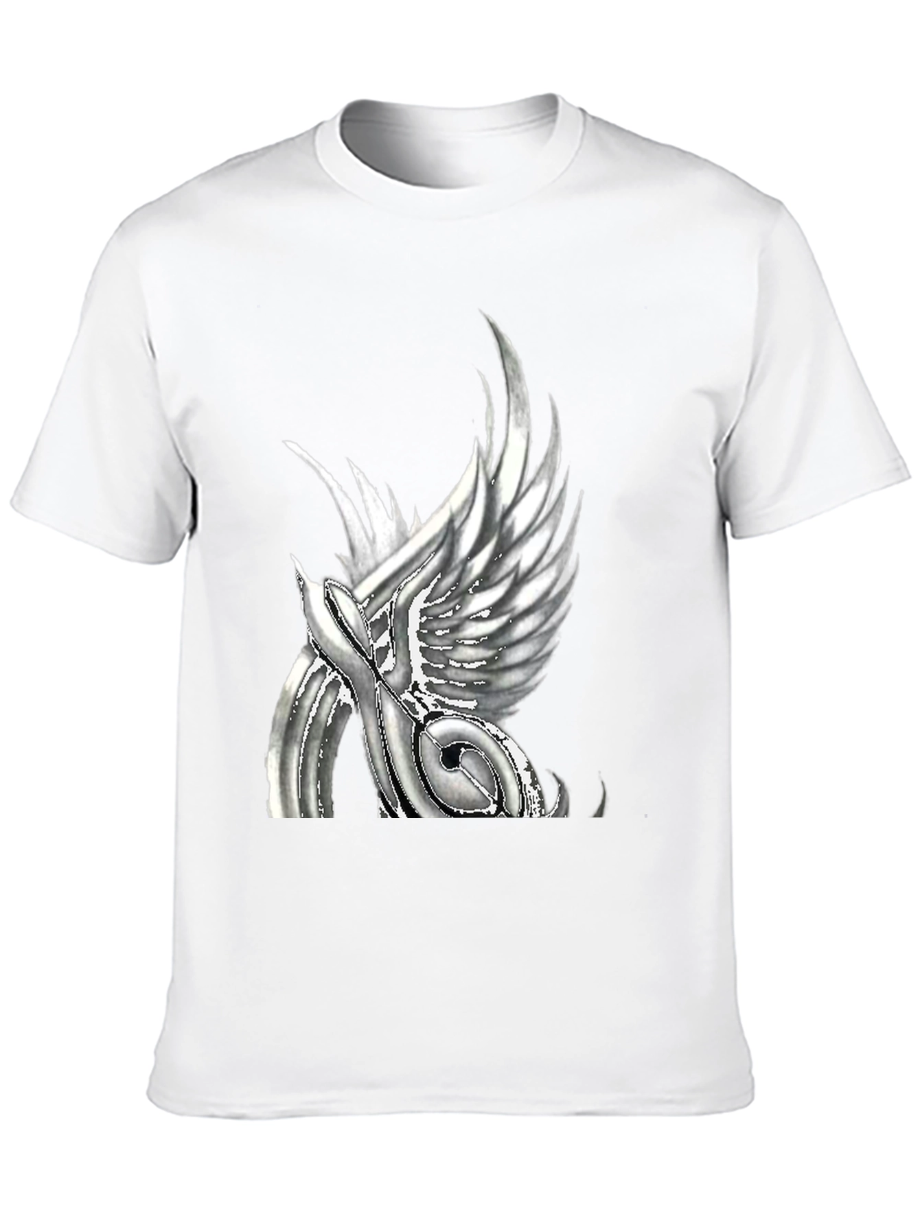 Black Winged Music Note T-Shirt - Unique Graphic Tee view 10