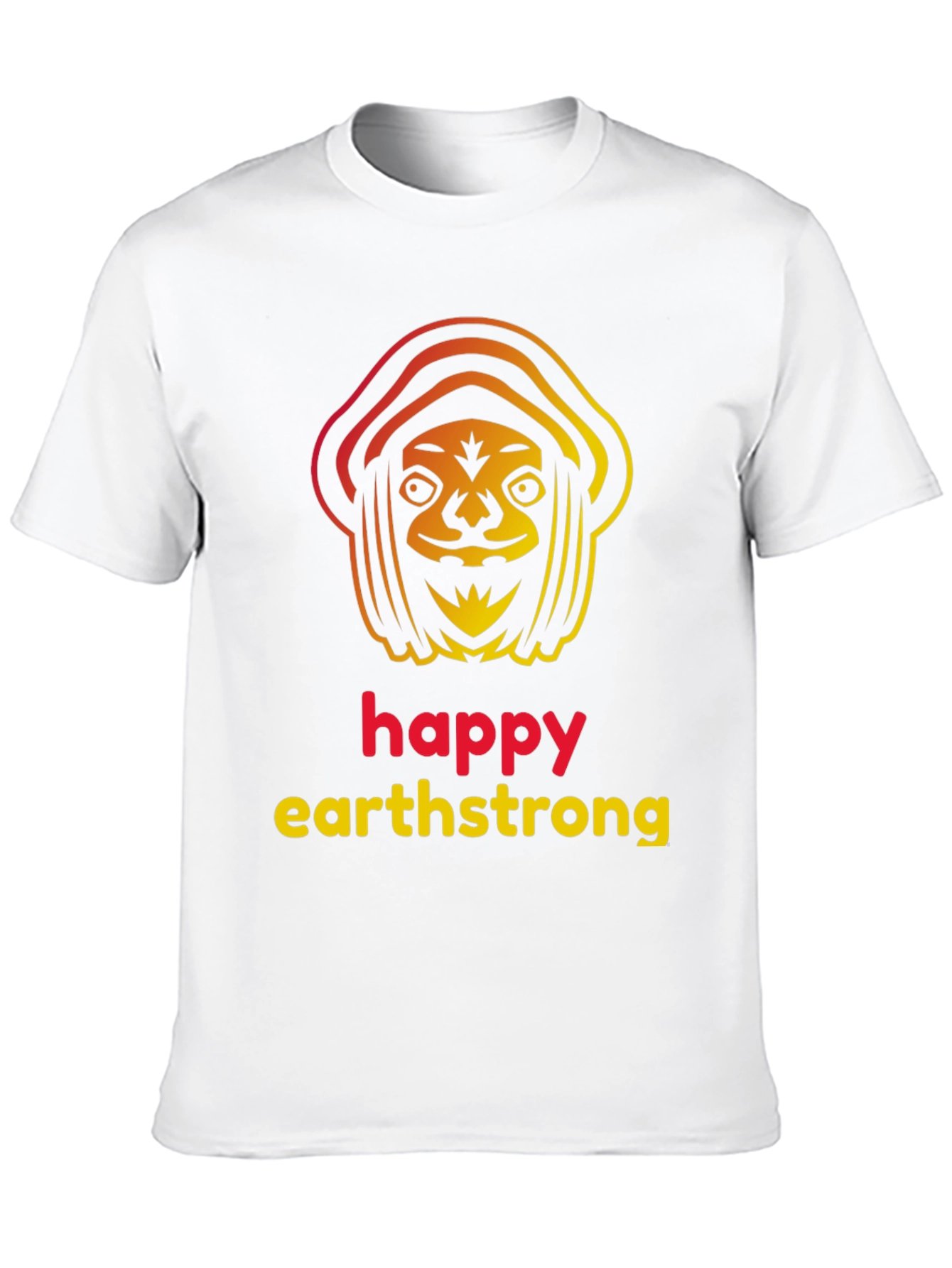 Black Happy Earthstrong T-Shirt - Unique Graphic Tee view 10
