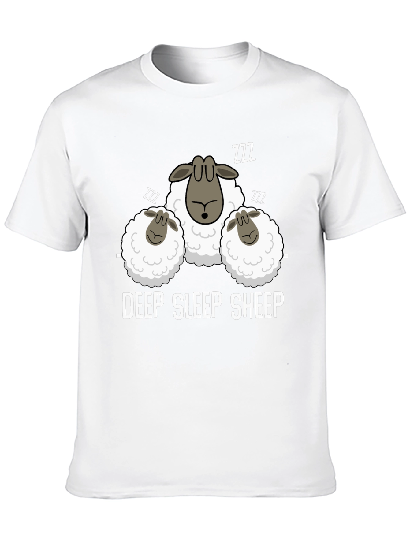 Black Deep Sleep Sheep T-Shirt -  Comfy & Fun view 10