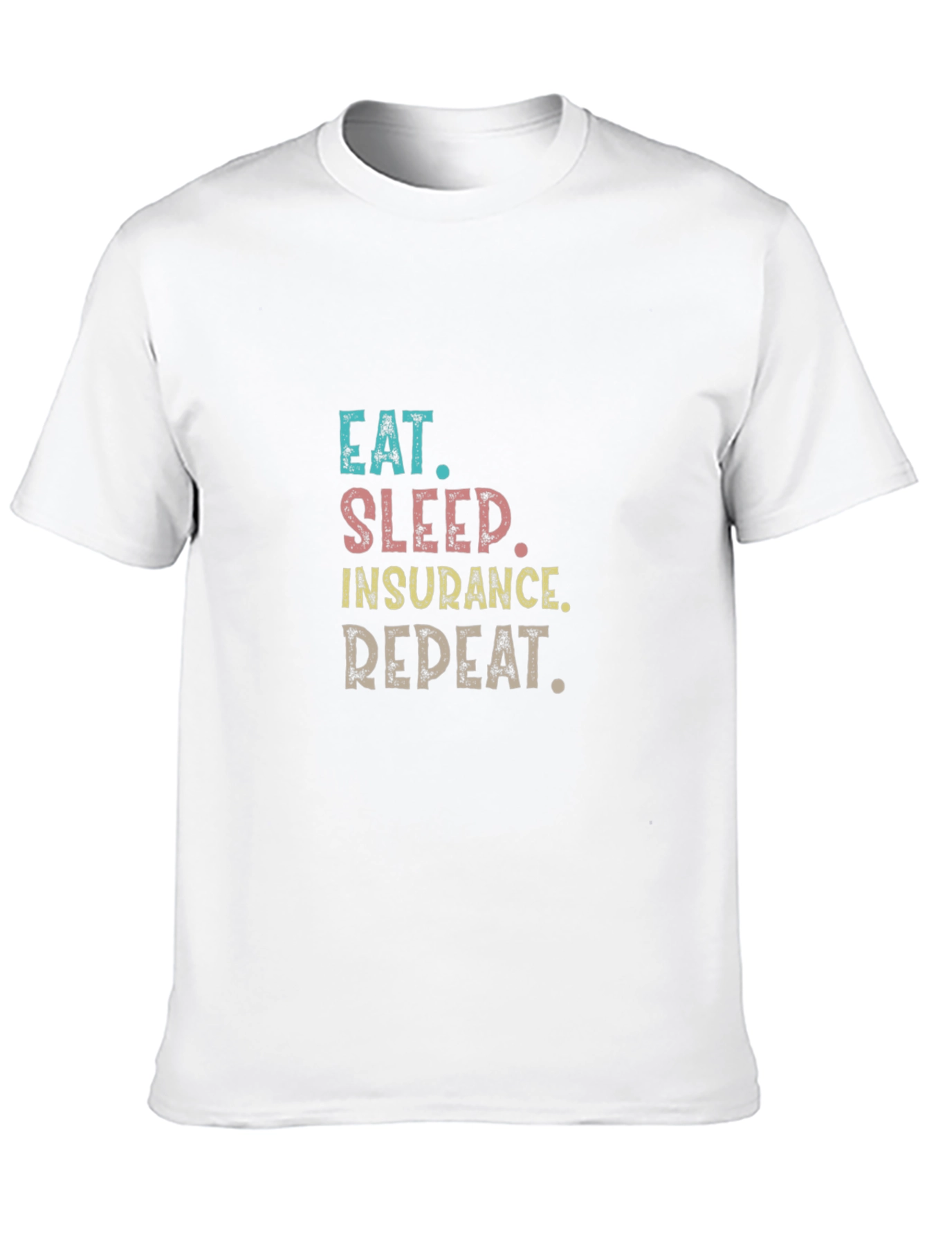 Black Eat Sleep Insurance Repeat T-Shirt view 10