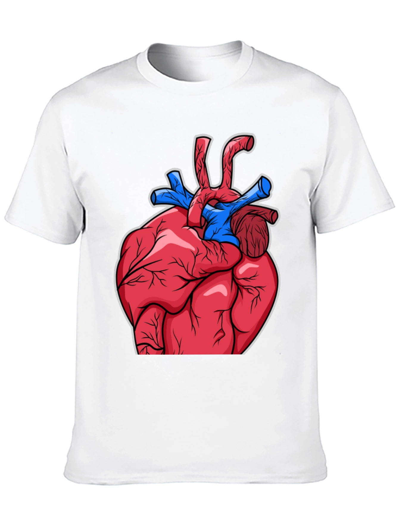 Black Anatomical Heart Graphic T-Shirt - Bold Design view 10