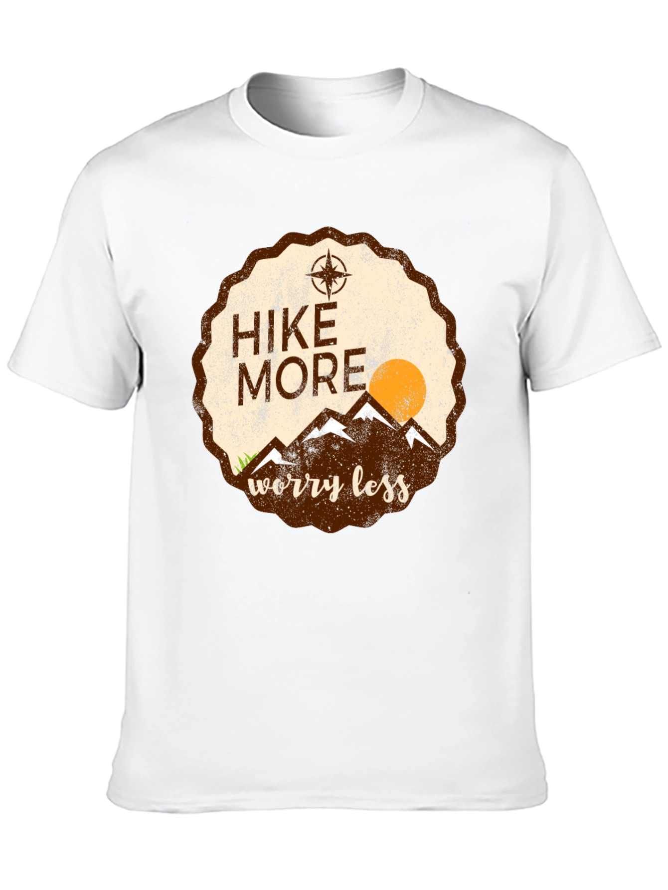 Black Hike More Worry Less Graphic Tee - Adventure Awaits view 10
