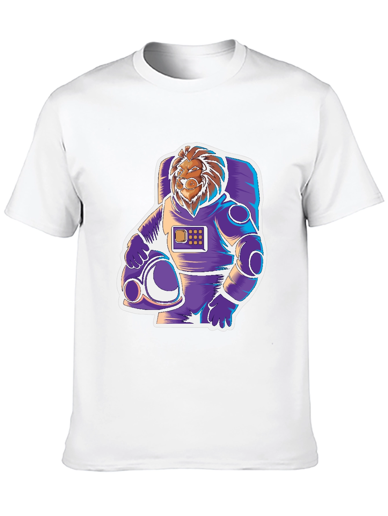 Black Lion Astronaut Graphic Tee - Space Explorer view 10