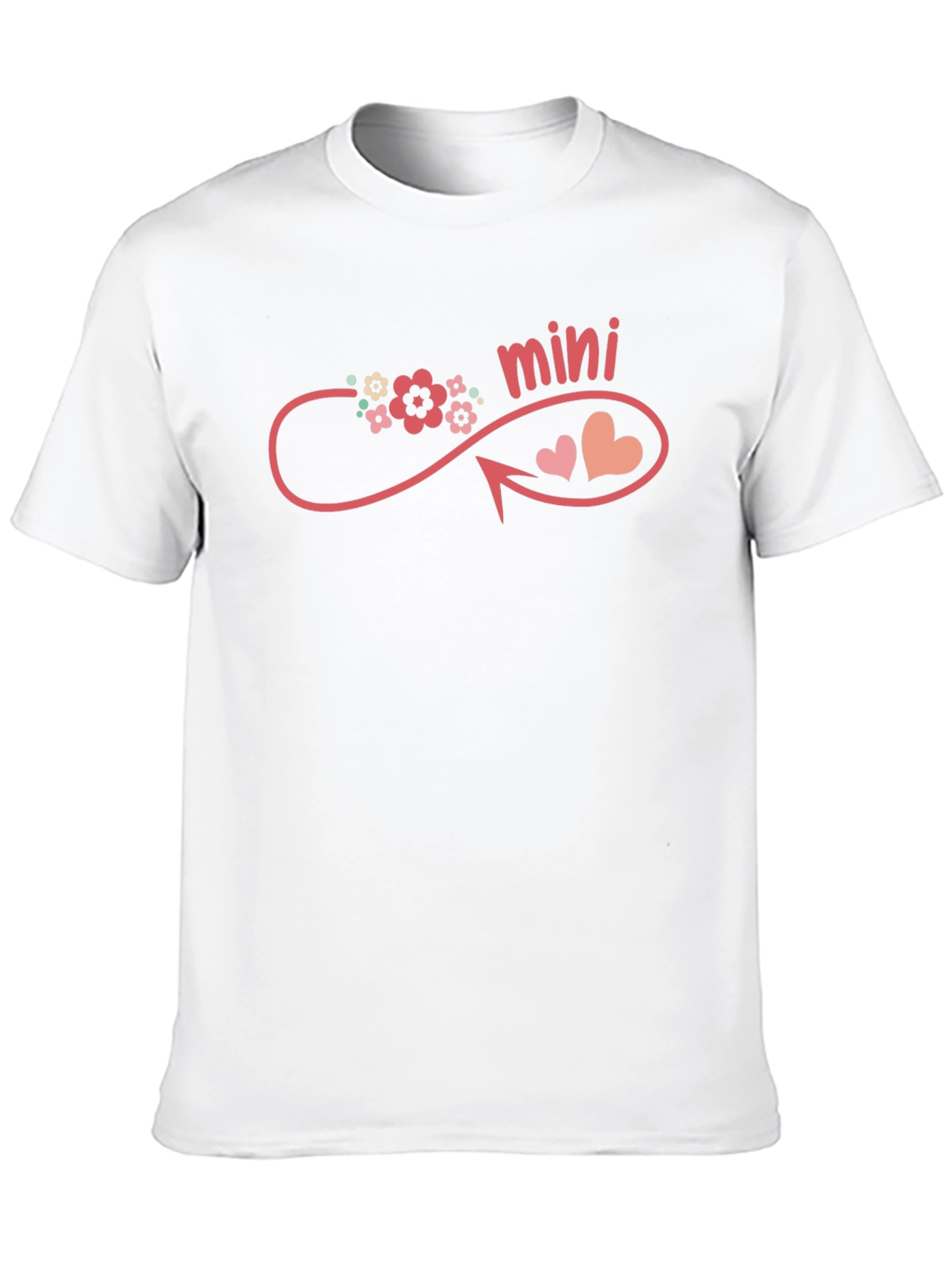 Black Mini Hearts Infinity T-Shirt - Cute Love Tee view 10