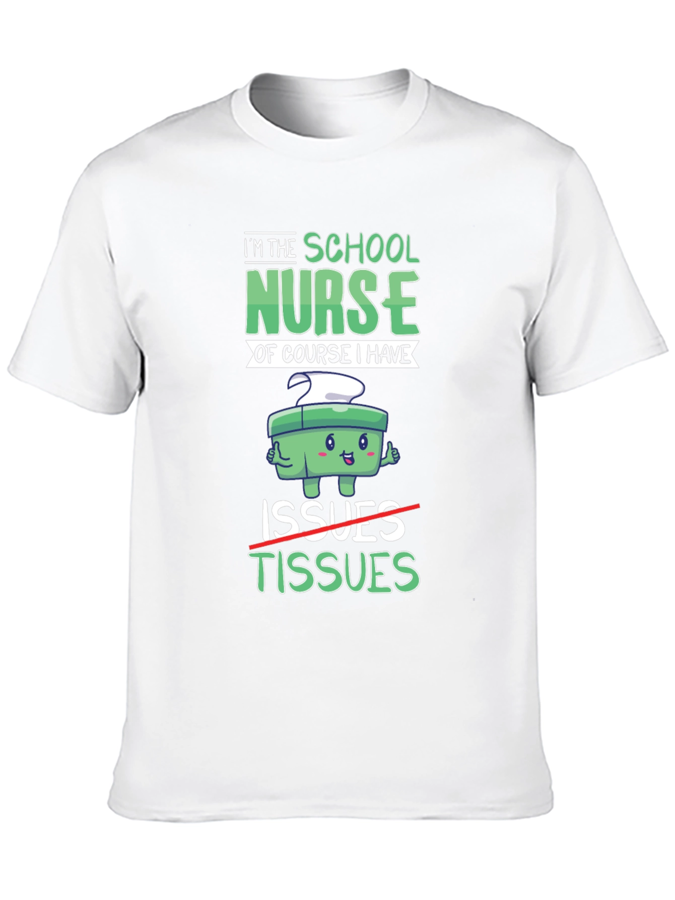 Black School Nurse Humor T-Shirt: Issues & Tissues Graphic Tee view 10