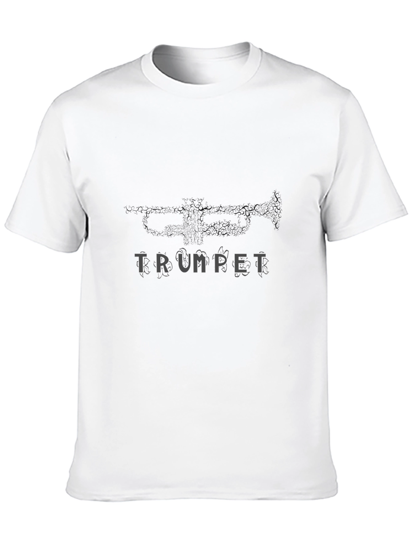 Black Trumpet Graphic Black T-Shirt for Music Lovers view 10