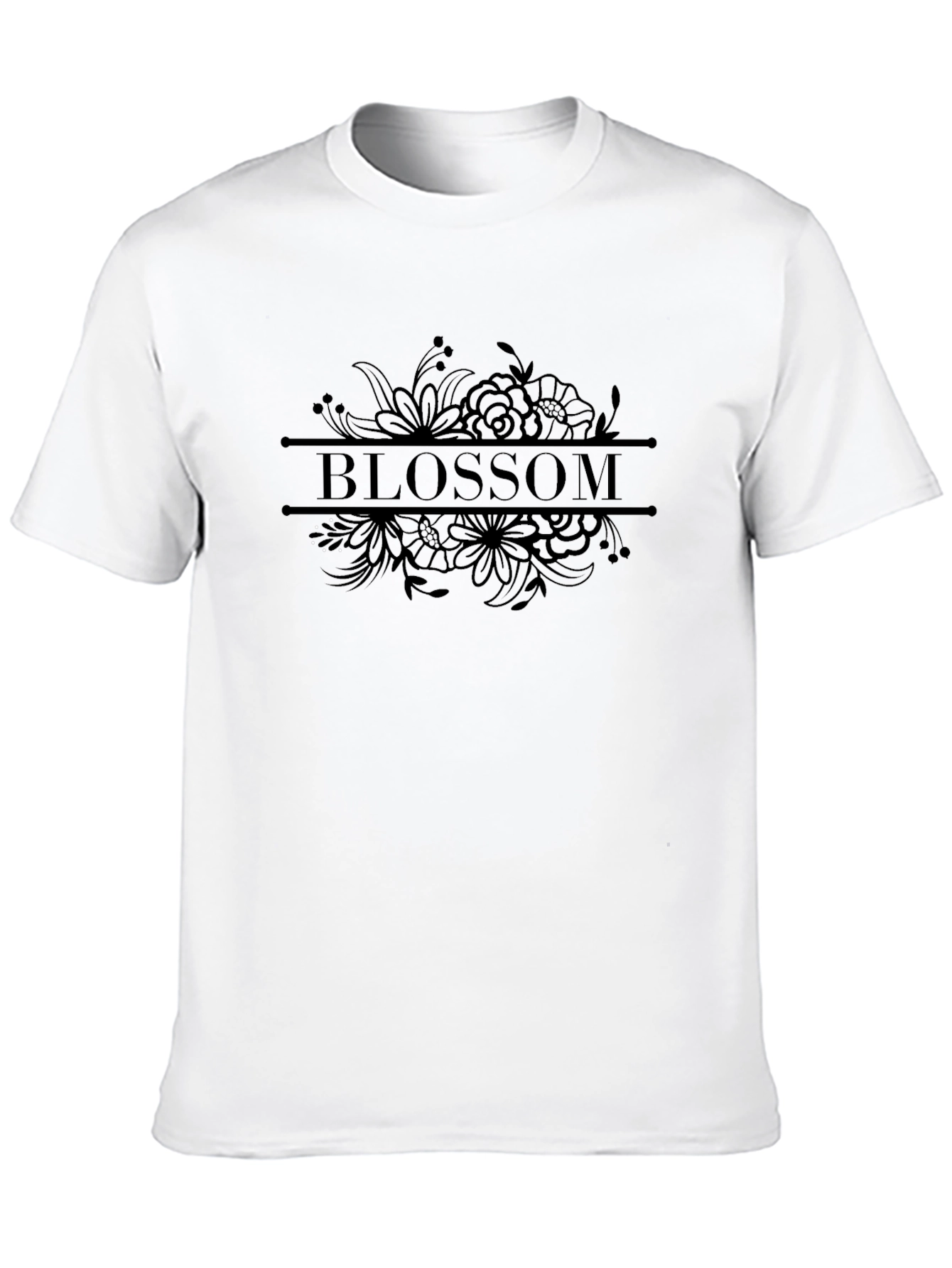 Black Blossom Floral Graphic Tee - Black view 10