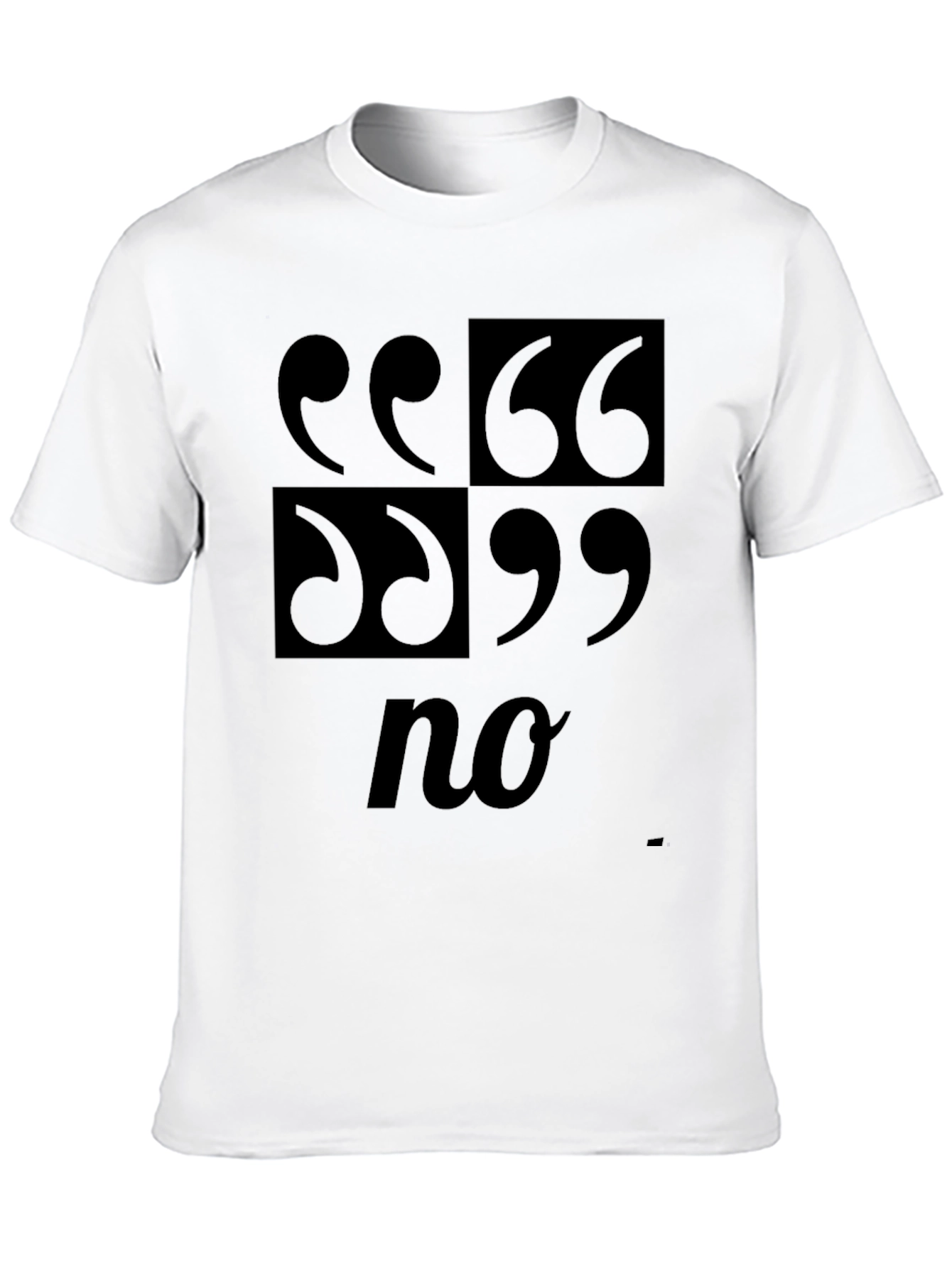 Black Quotation Marks Funny T-Shirt view 10