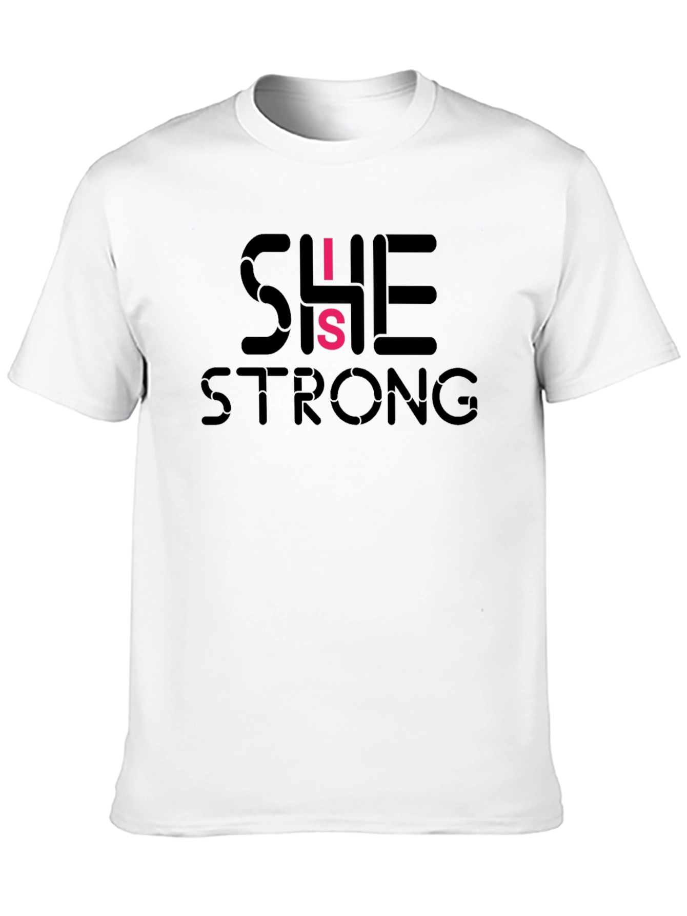 Black She is Strong T-Shirt view 10
