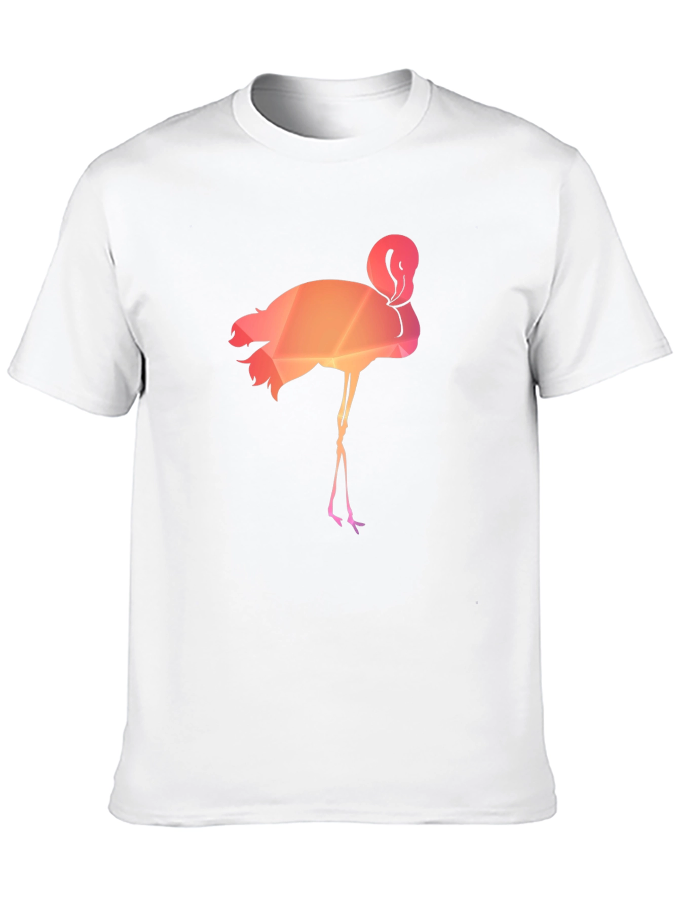 Black Geometric Flamingo Graphic Tee - Stylish Men's T-Shirt view 10