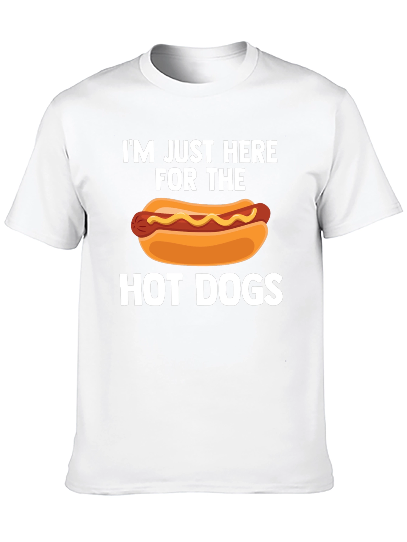 Black Hot Dog Lover T-Shirt - I'm Just Here for The Hot Dogs view 10