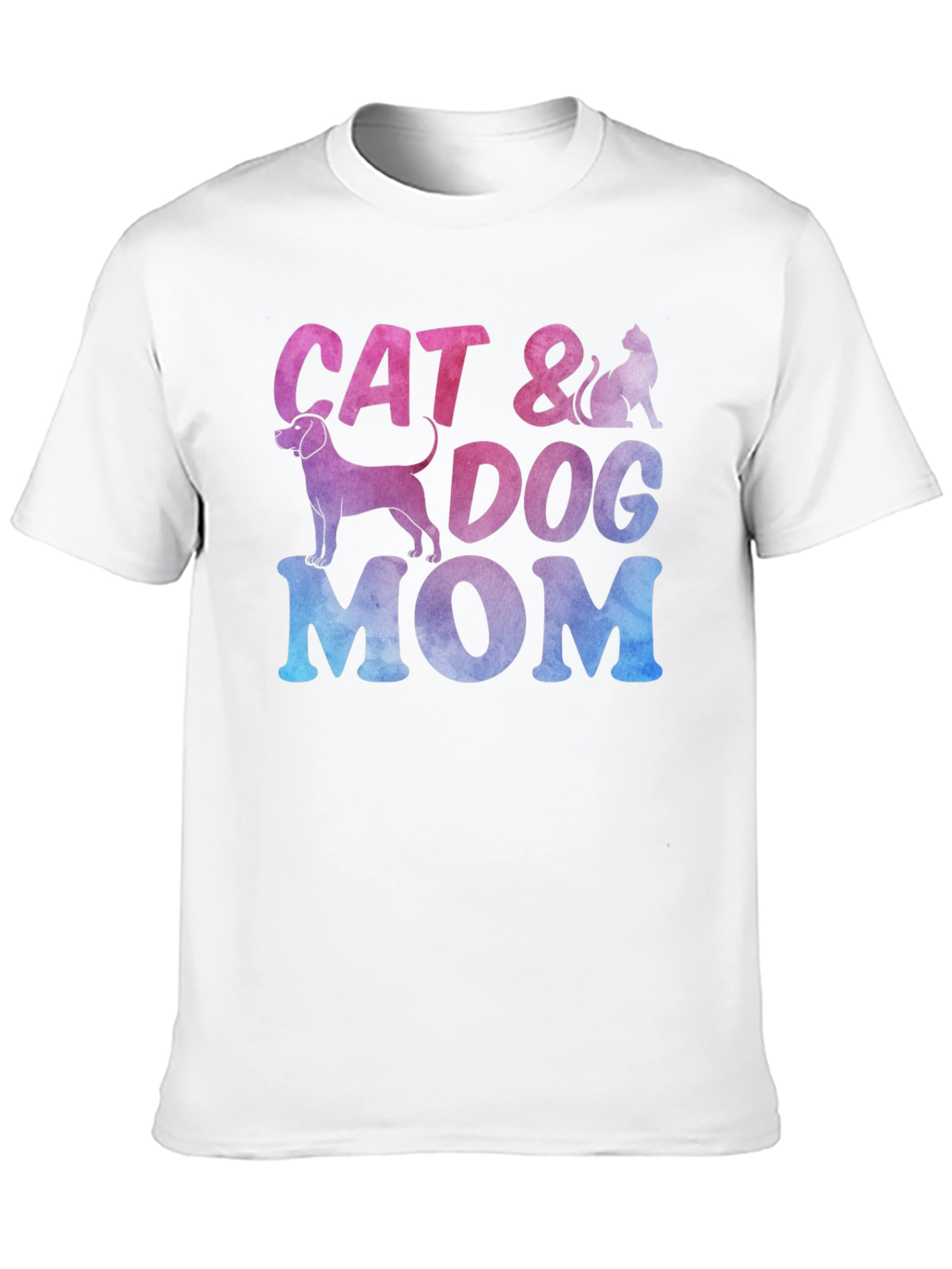 Black Cat & Dog Mom Graphic T-Shirt - Unisex Crew Neck view 10