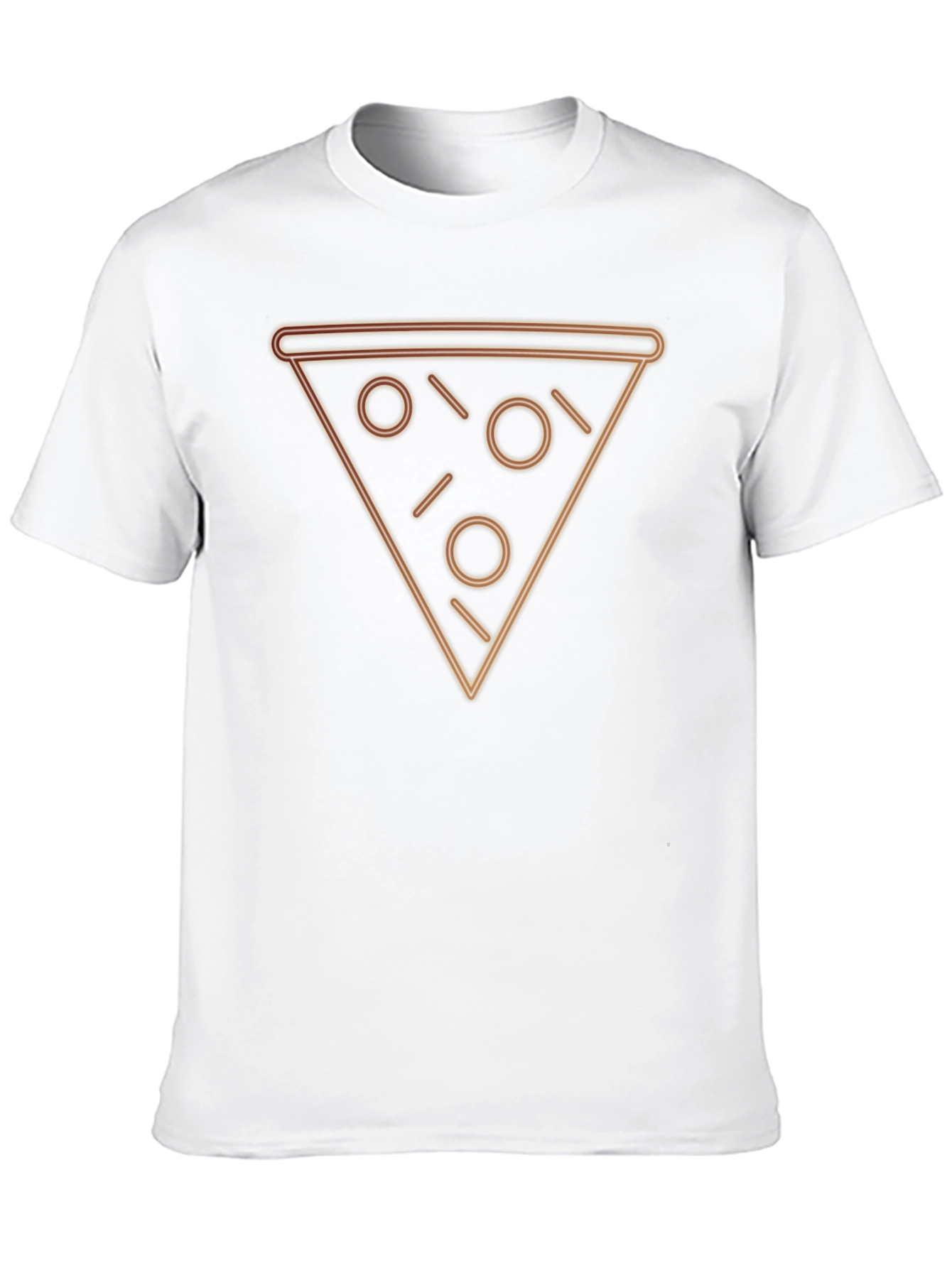 Neon Pizza Slice Graphic Tee - Trendy Casual Wear - 10