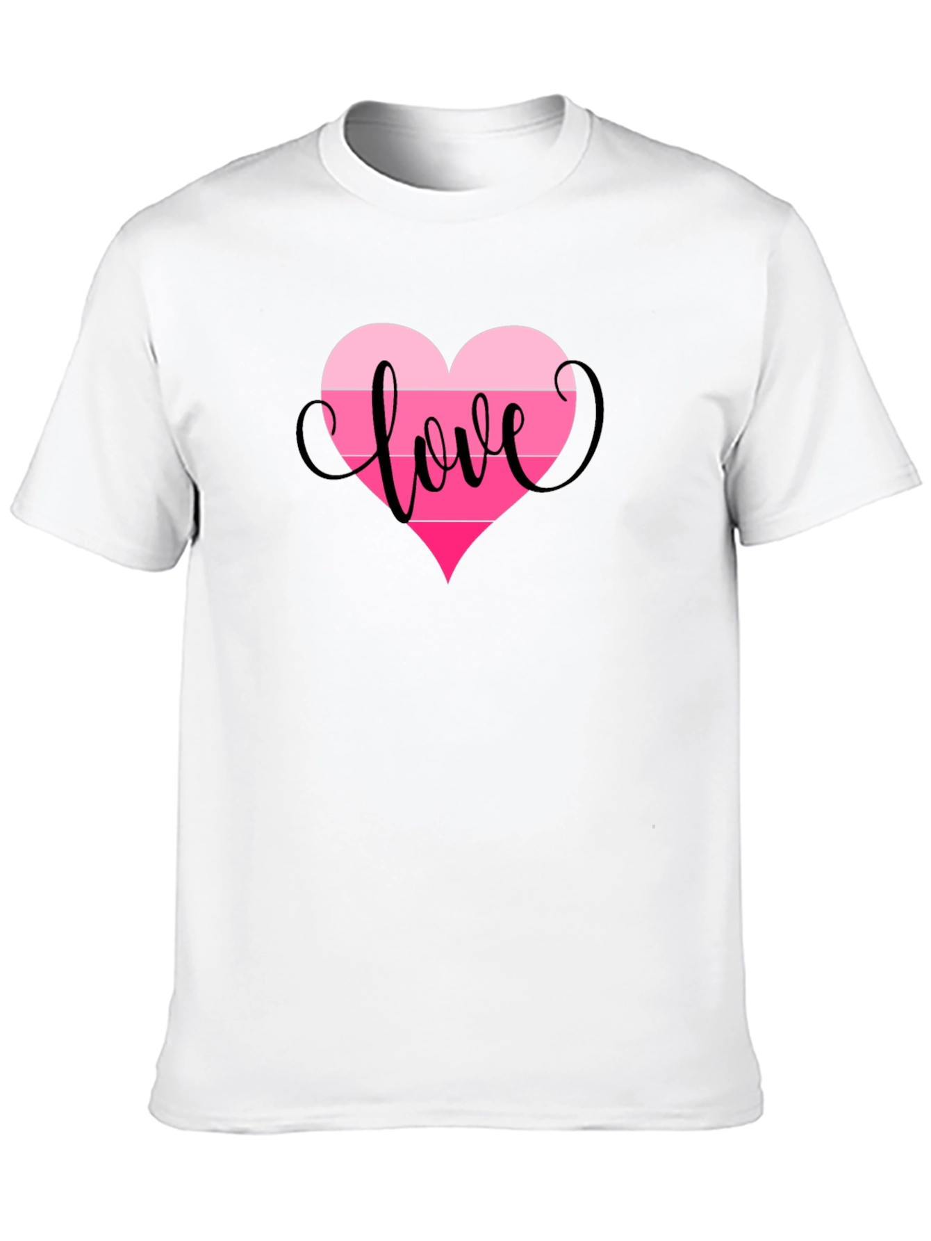 Black Love Heart Graphic Tee - Black view 10