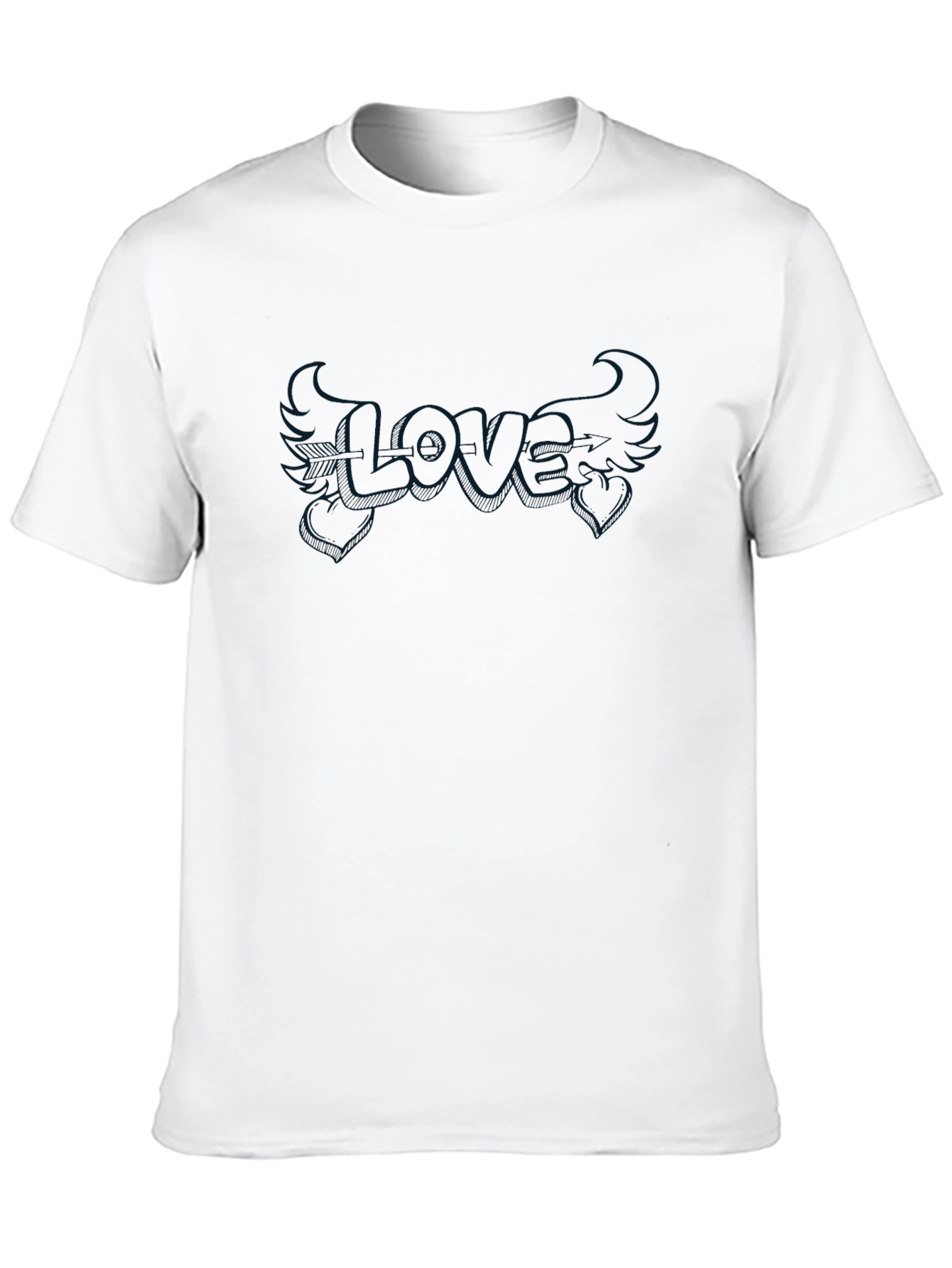 Black Black 'Love' Graphic Tee - Soft & Stylish view 10