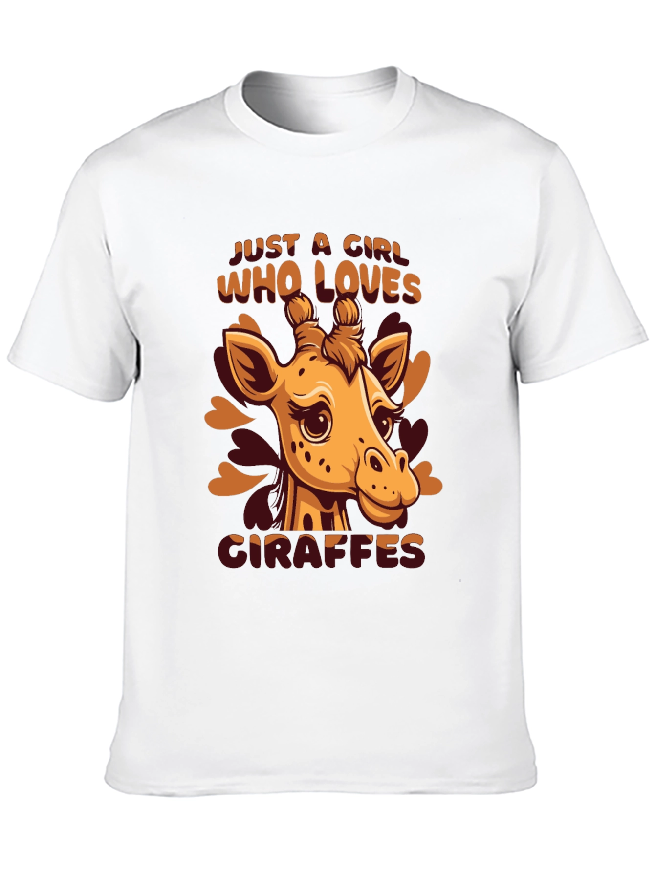 Black Giraffe Lover T-Shirt - Cute Animal Graphic Tee view 10