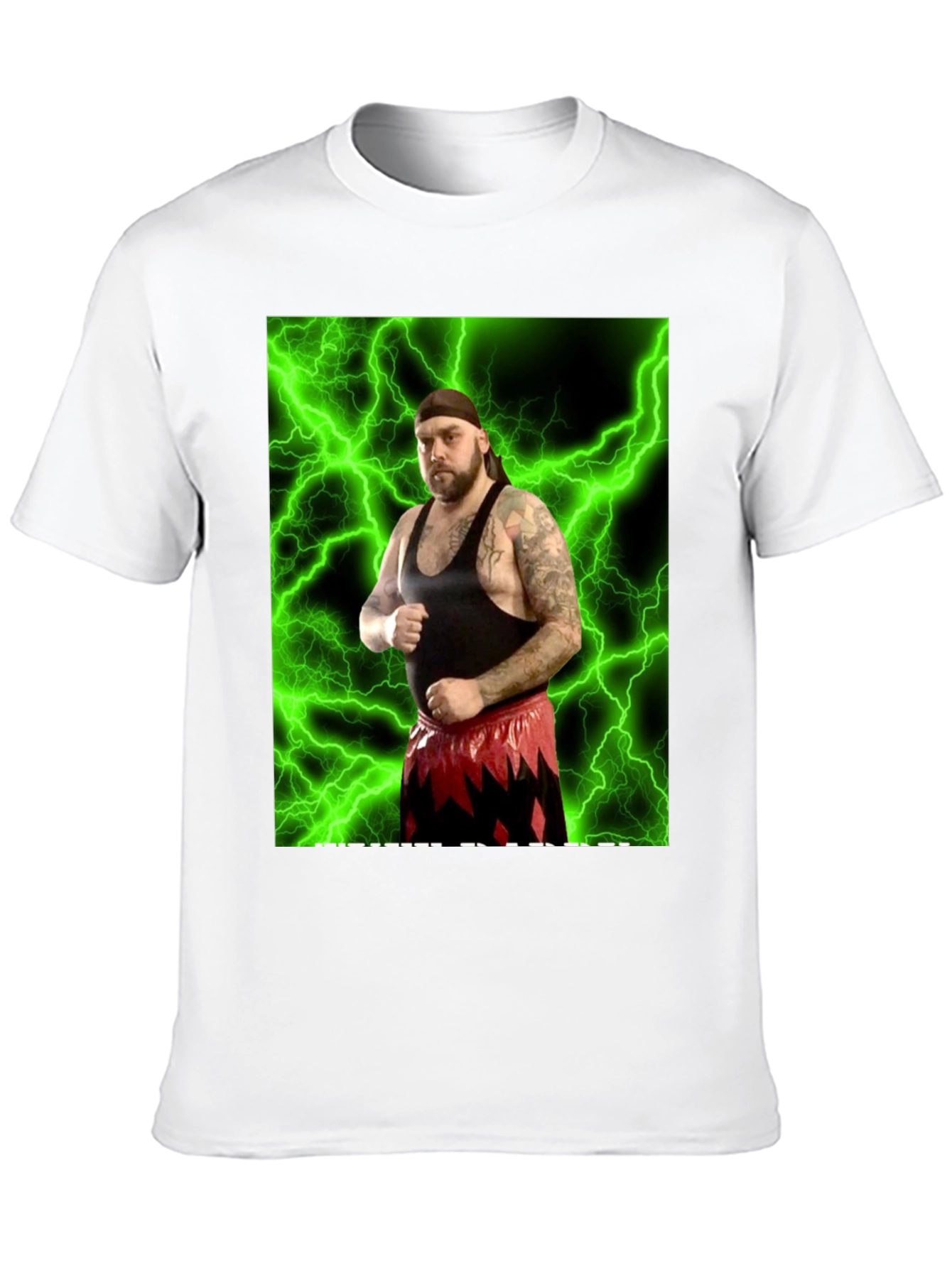 Black Wrestler Graphic Black T-Shirt view 10